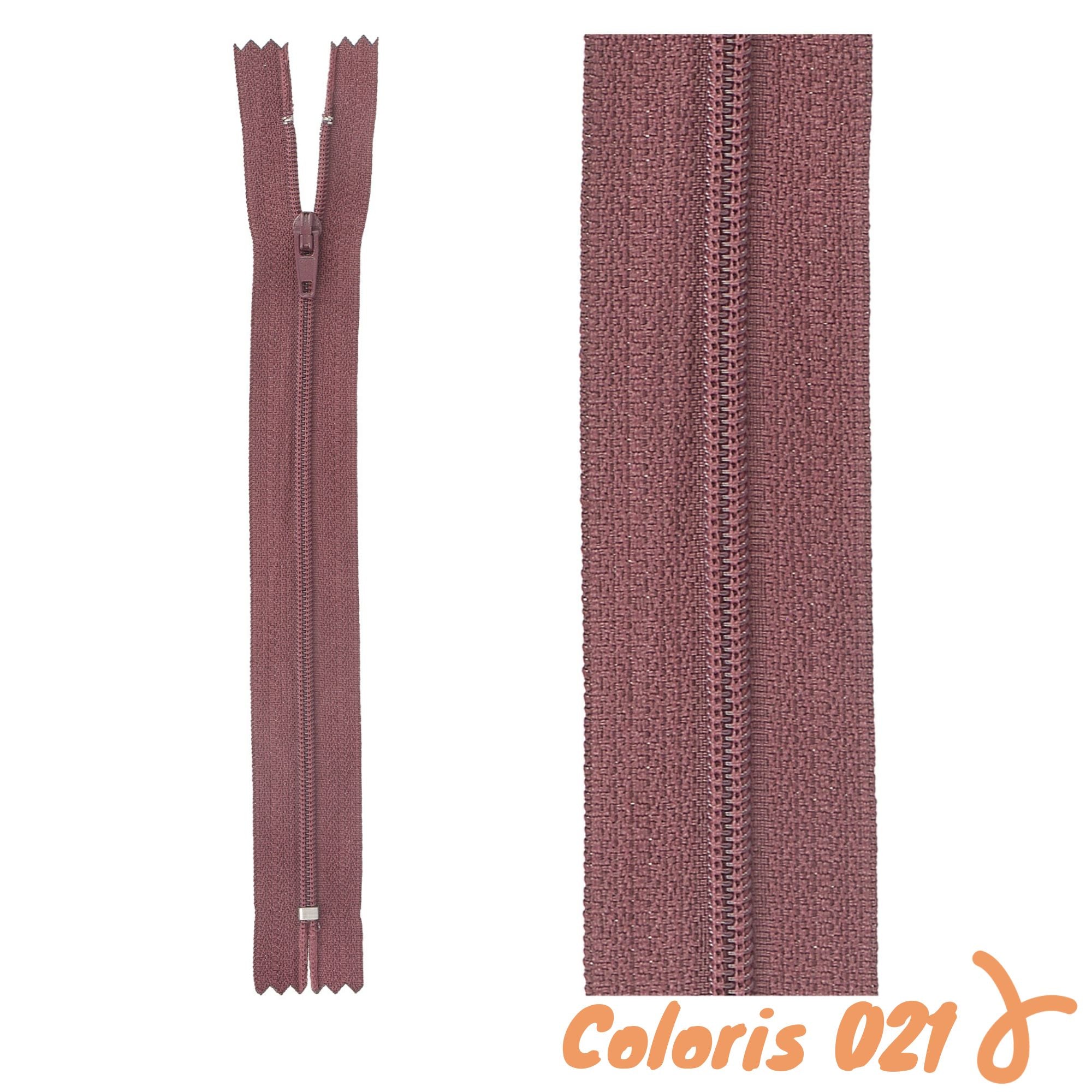 Zip non-séparable - 30 cm