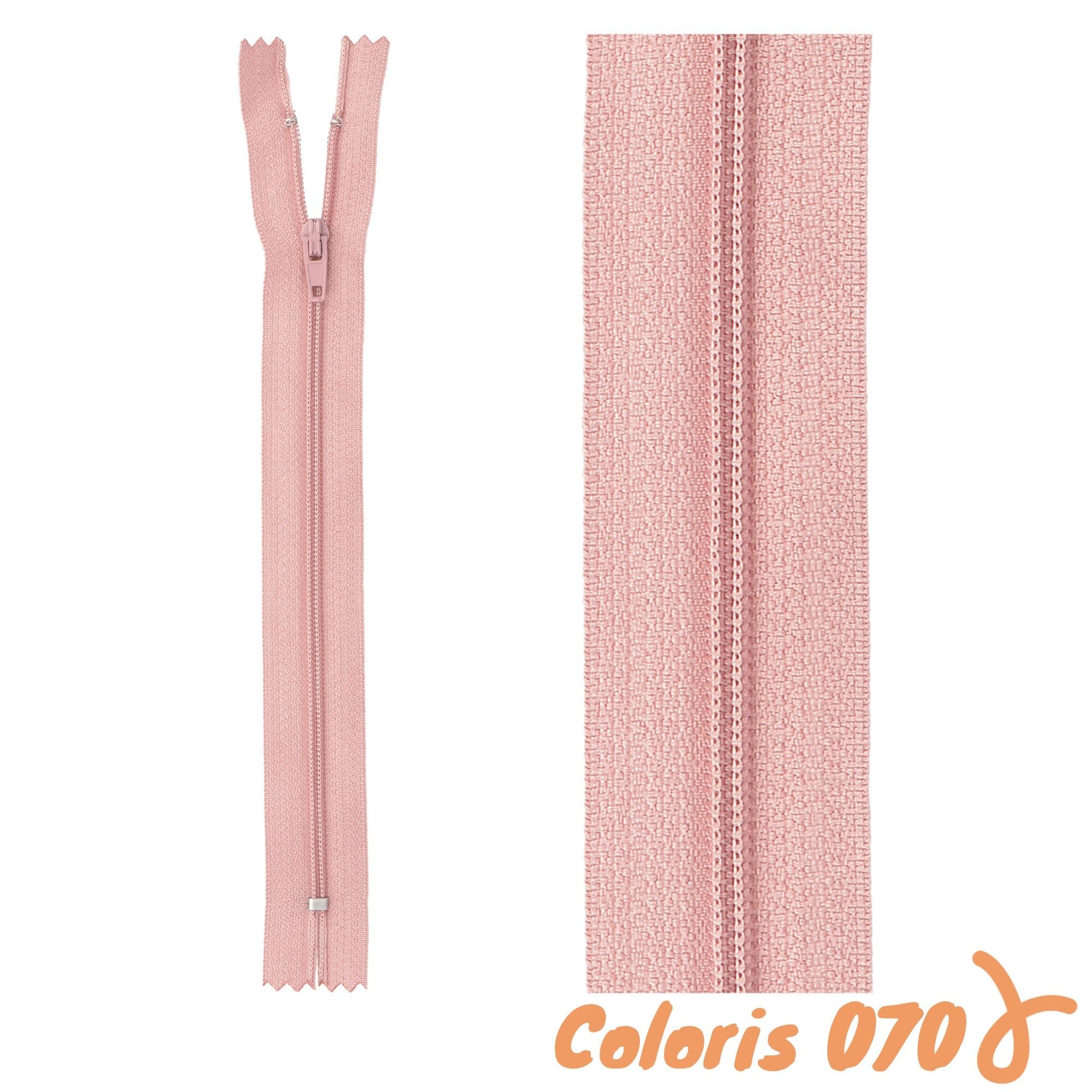 Zip non-séparable - 12 cm