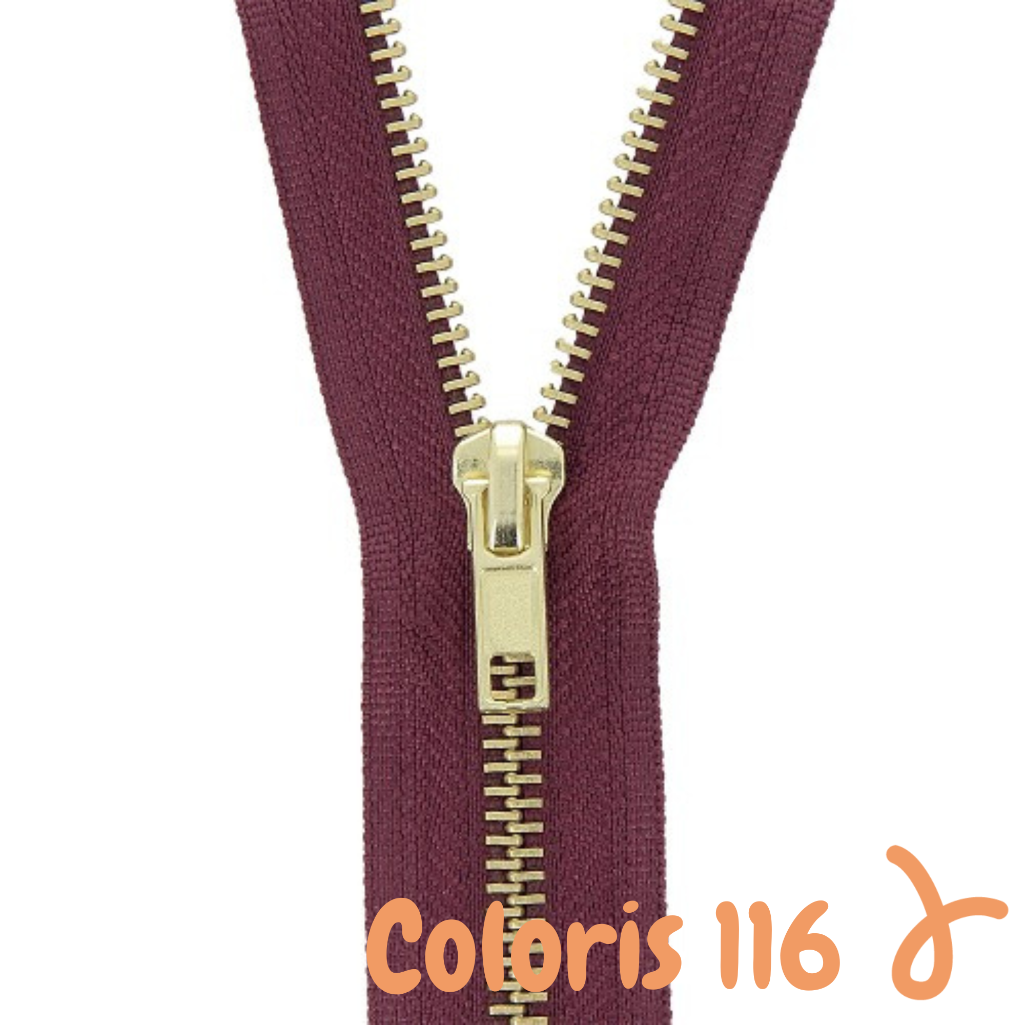 Zip métal séparable - 70 cm