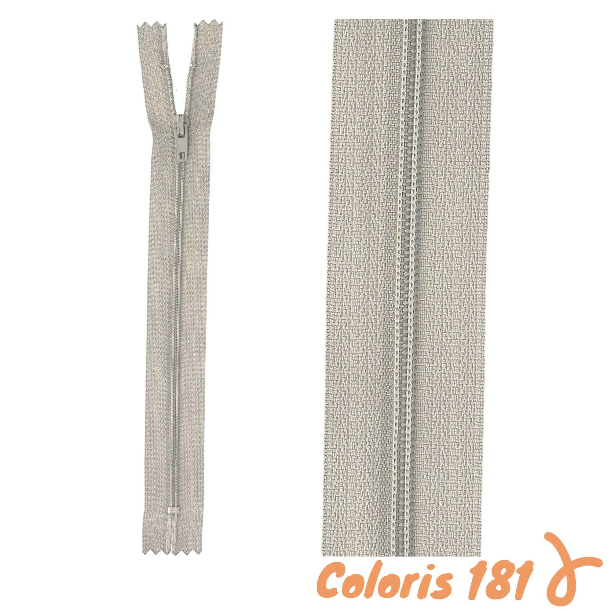 Zip non-séparable - 35 cm