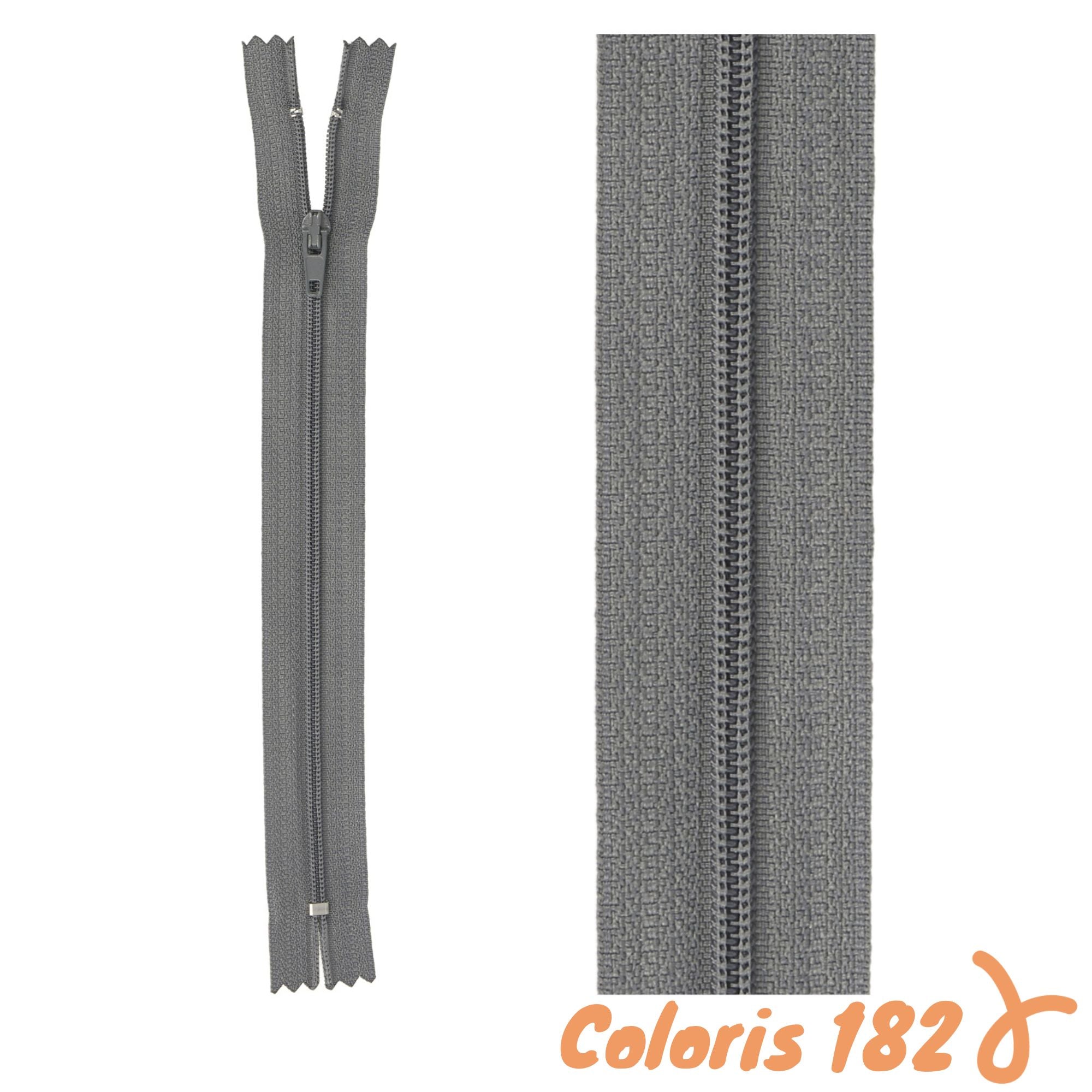 Zip non-séparable - 55 cm