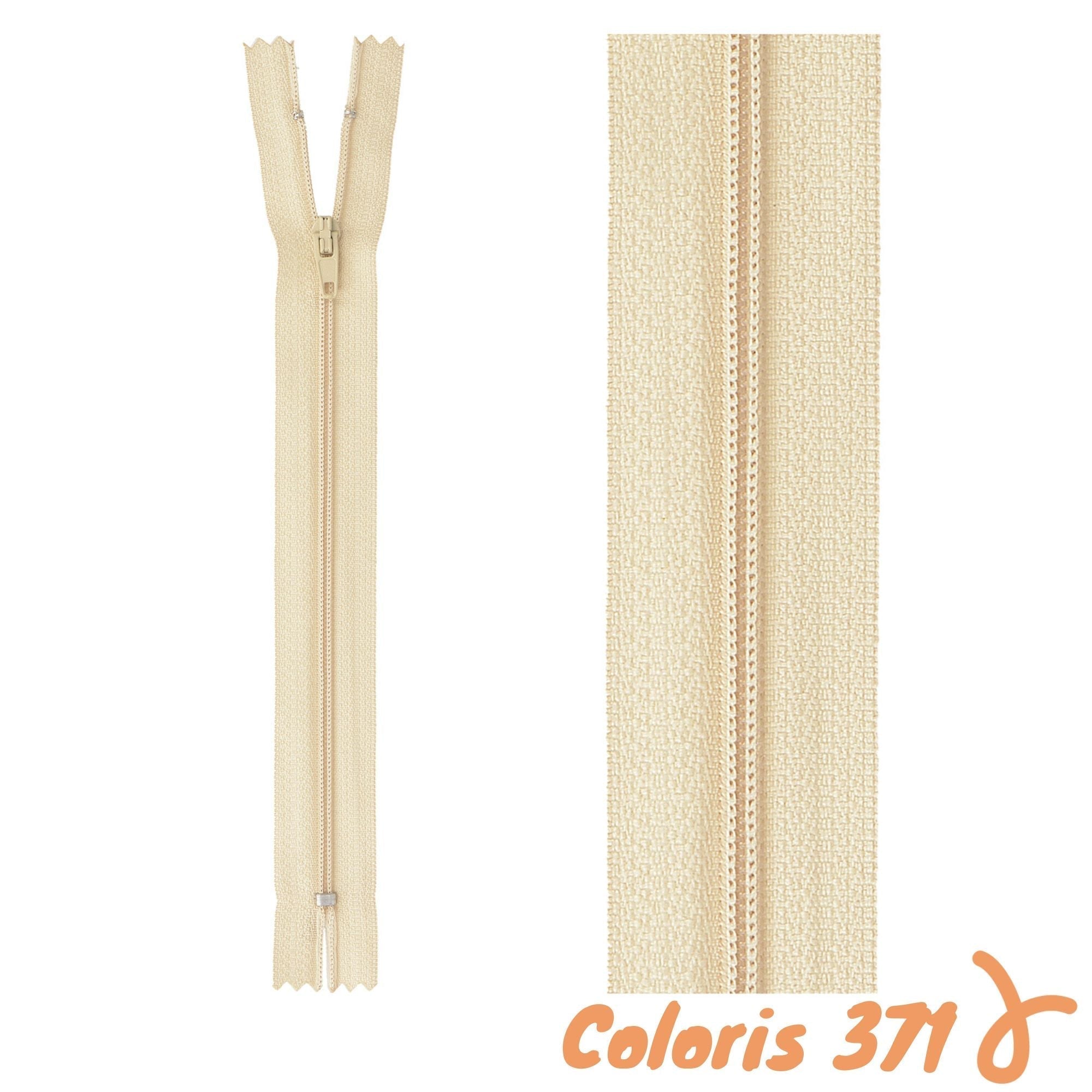 Zip non-séparable - 30 cm