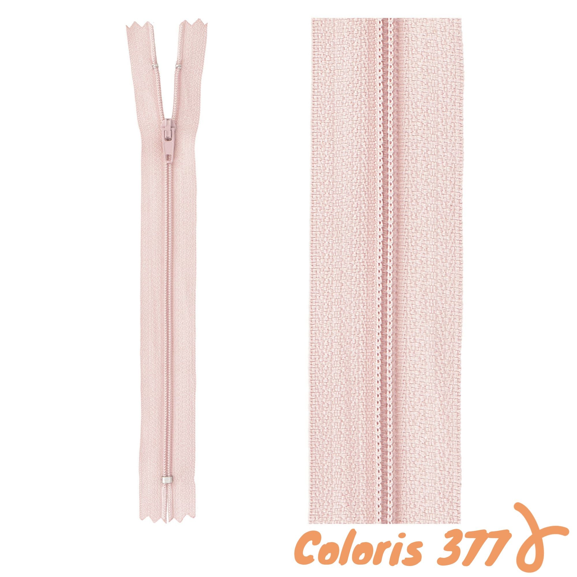 Zip non-séparable - 12 cm