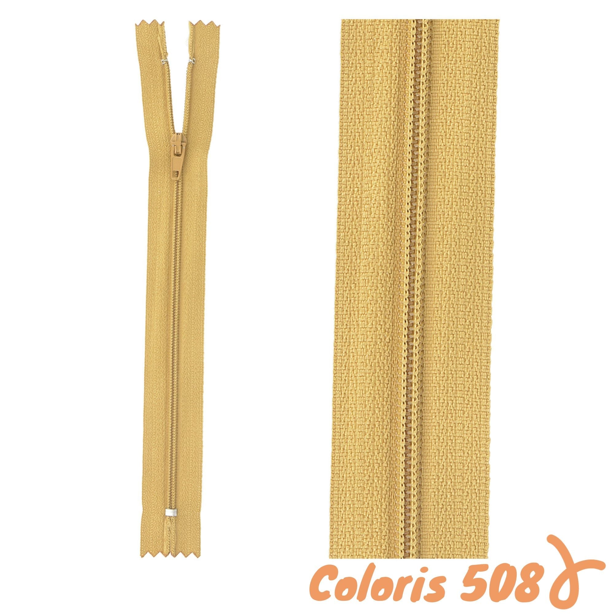 Zip non-séparable - 50 cm