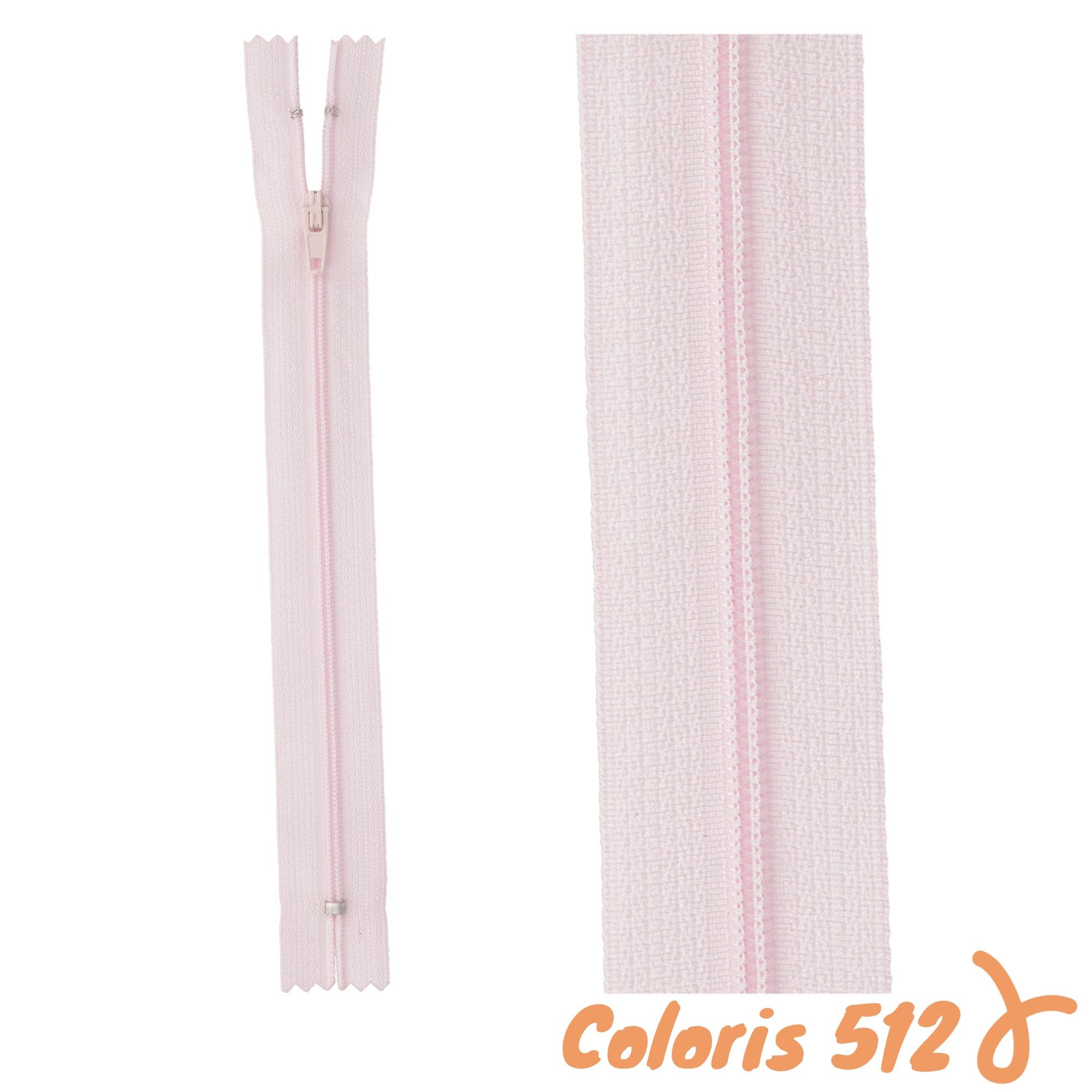 Zip non-séparable - 60 cm