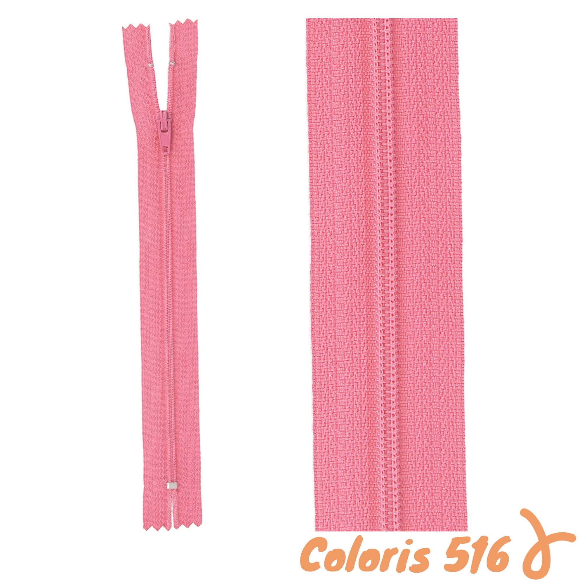 Zip non-séparable - 10 cm