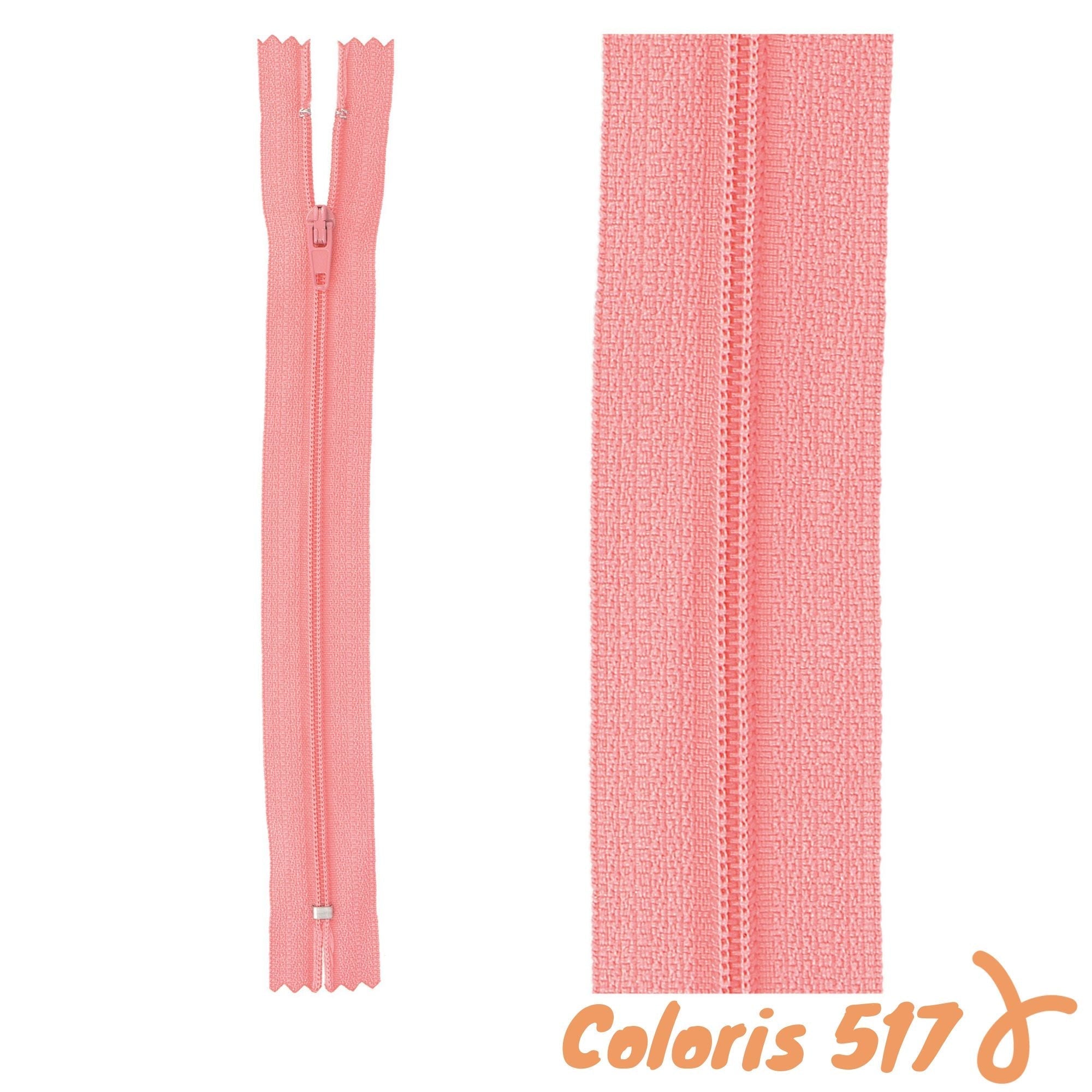 Zip non-séparable - 15 cm