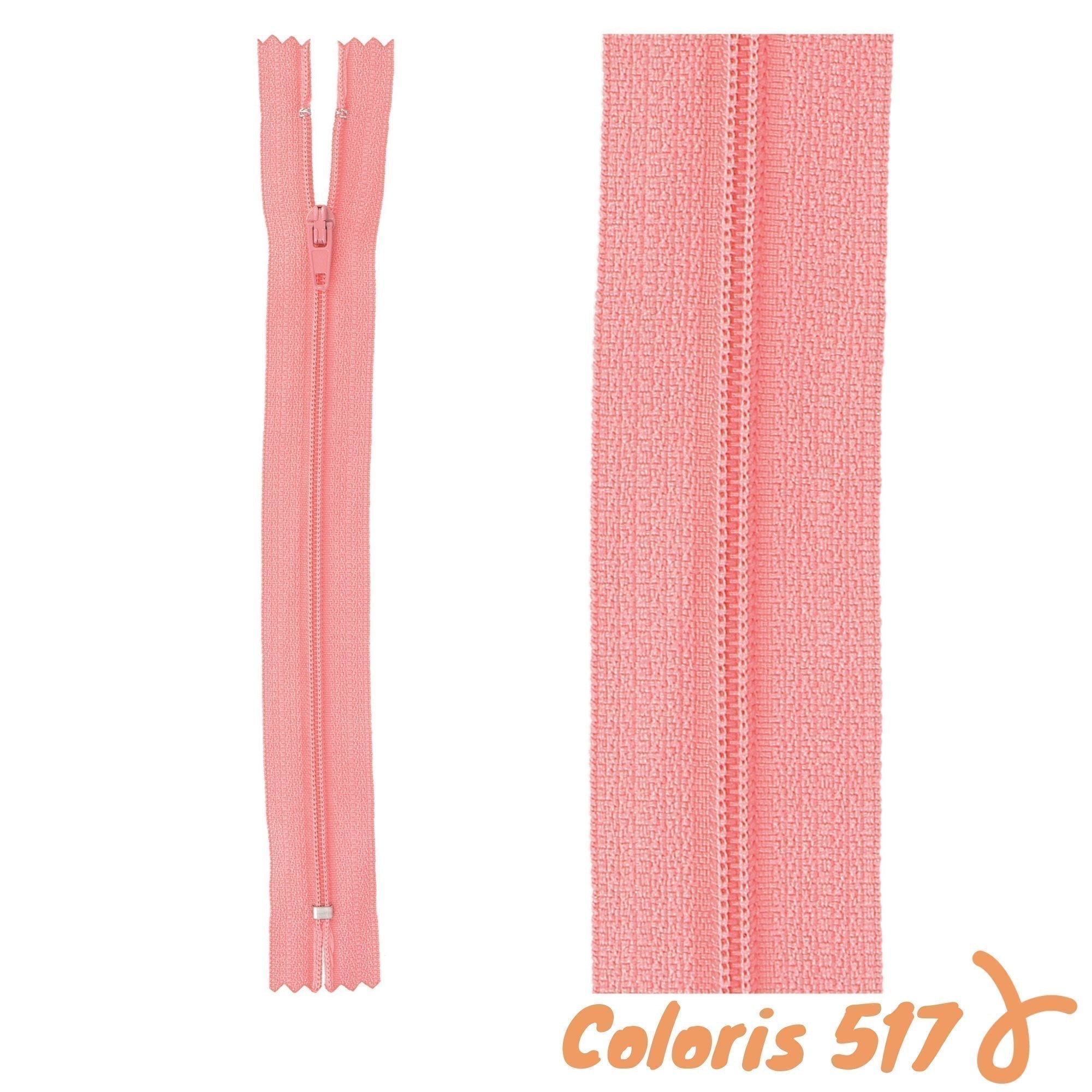 Zip non-séparable - 60 cm