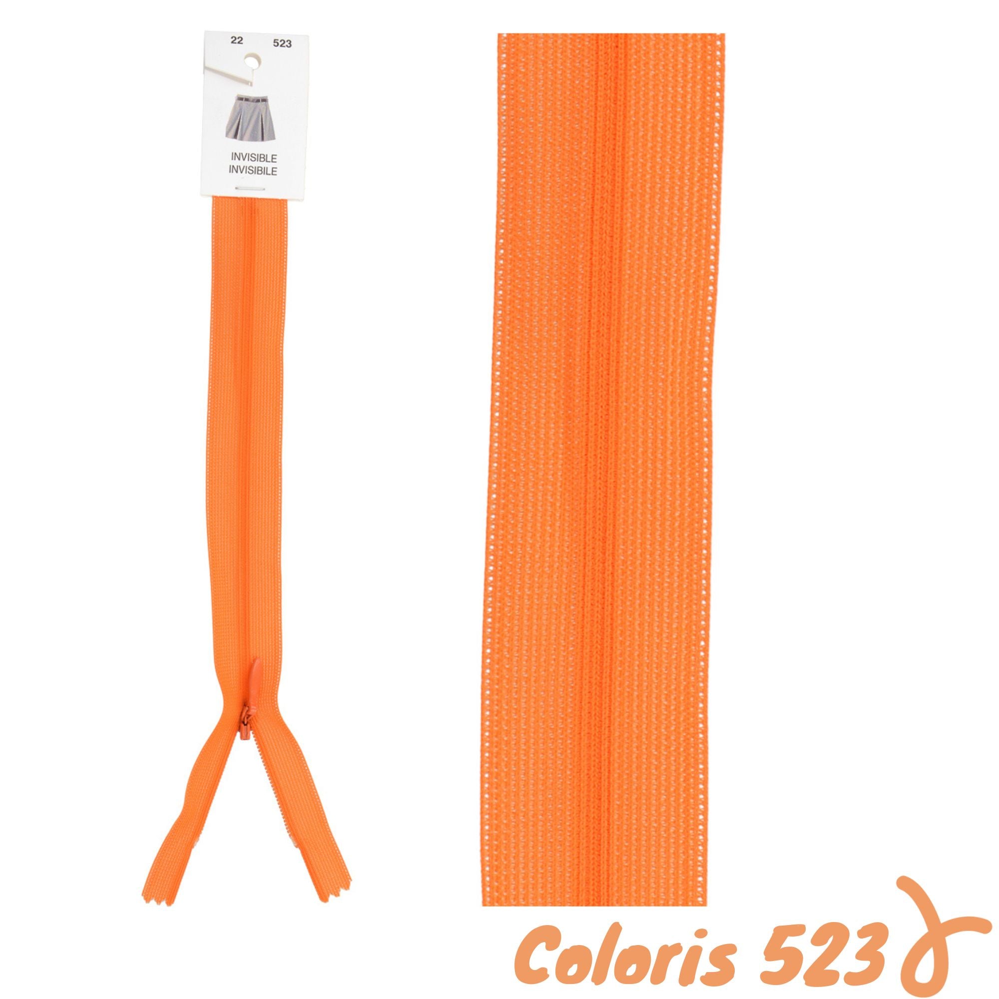 Zip invisibles réglables - 22 à 40 cm