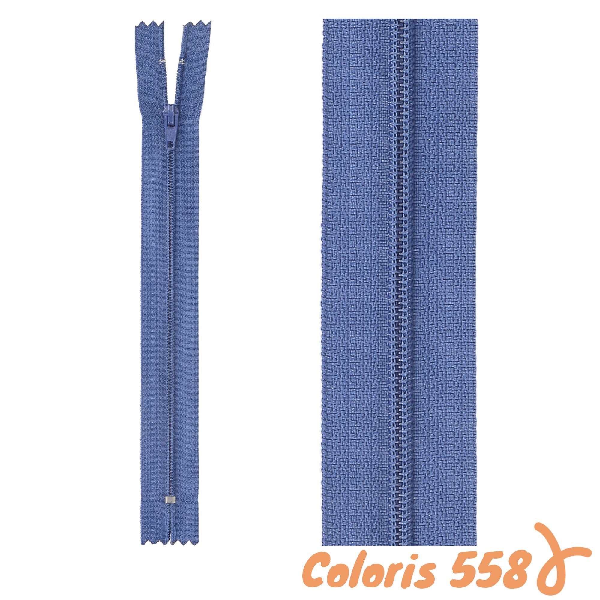 Zip non-séparable - 12 cm