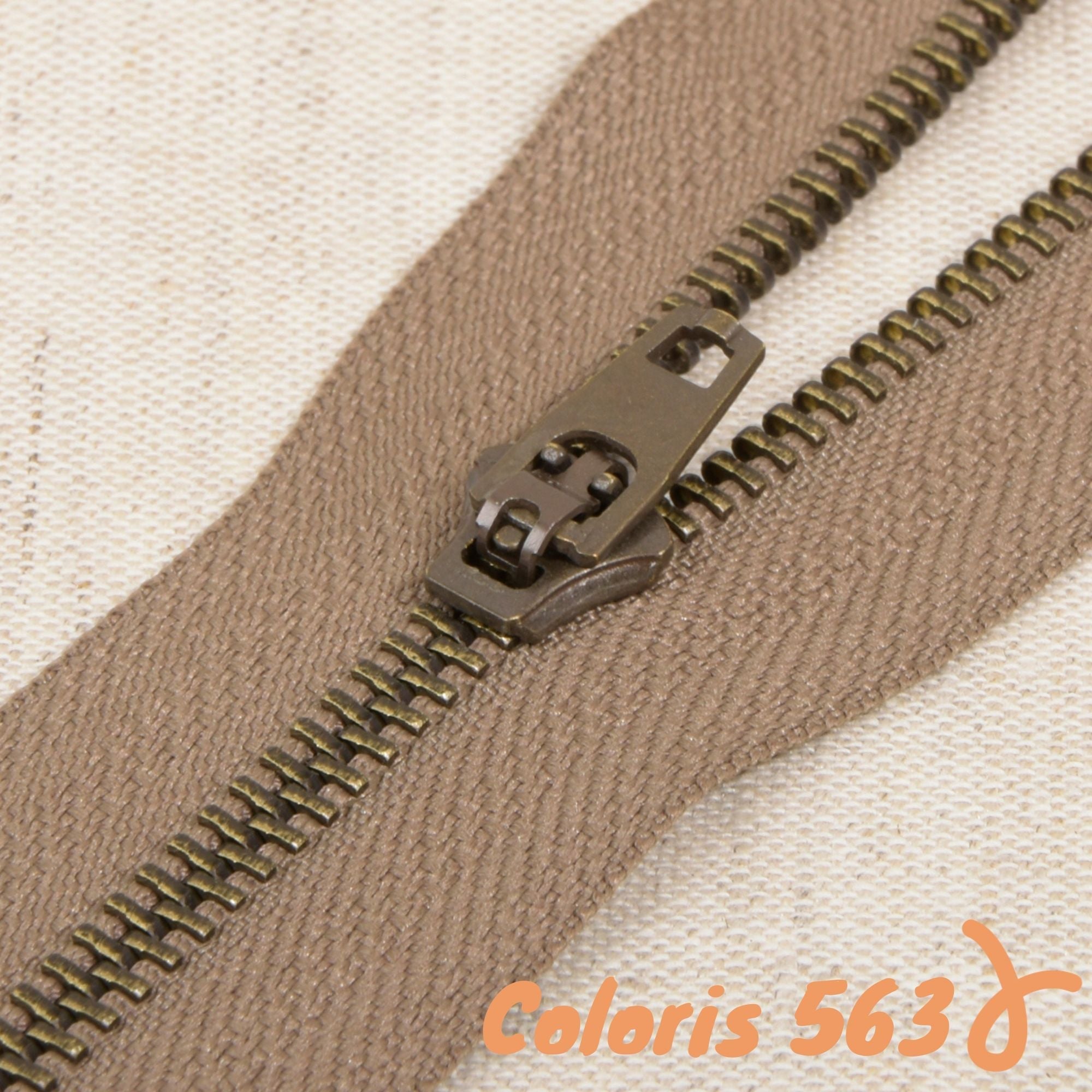 Zip non-séparable métal poche ou pantalon - 15 cm