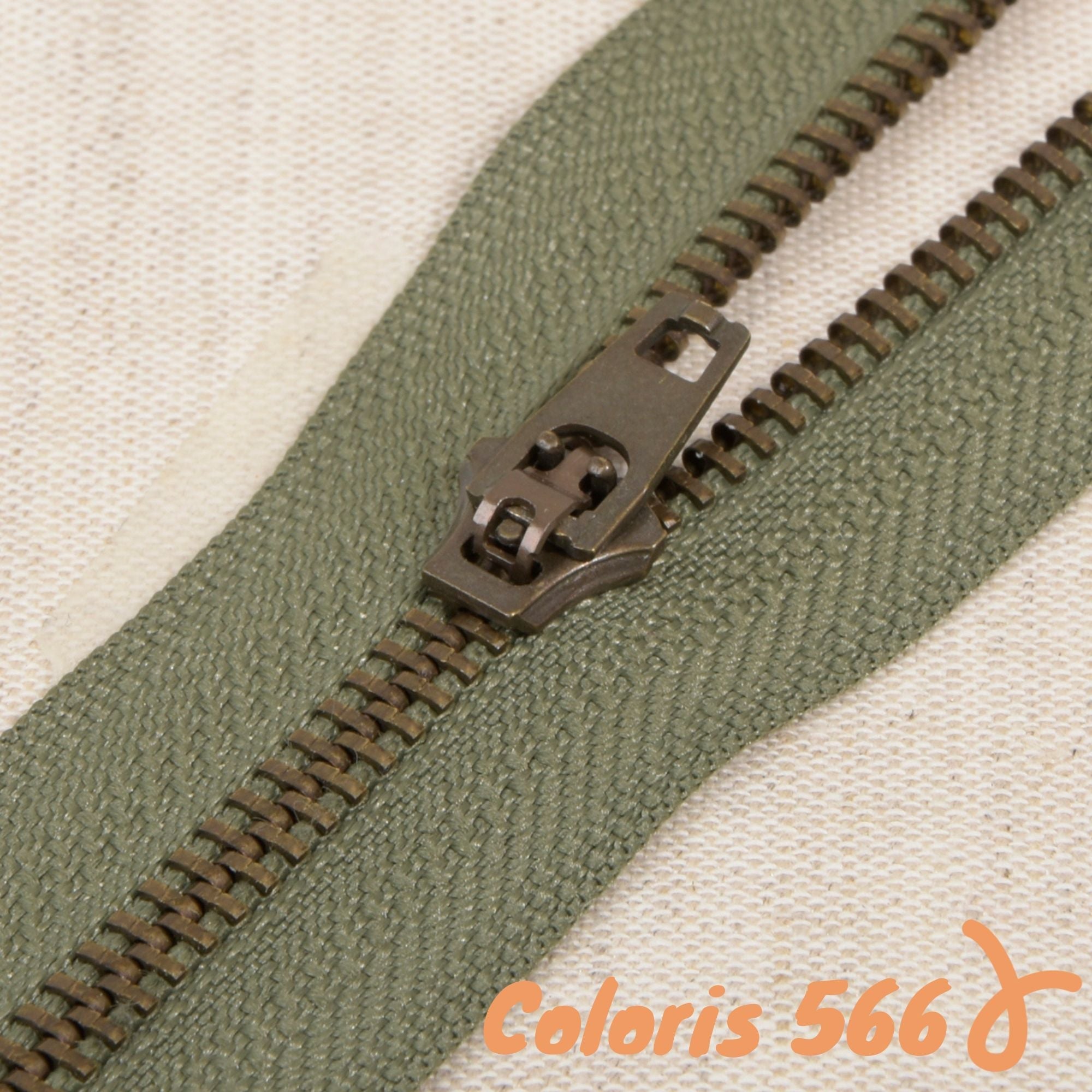 Zip non-séparable métal poche ou pantalon - 15 cm