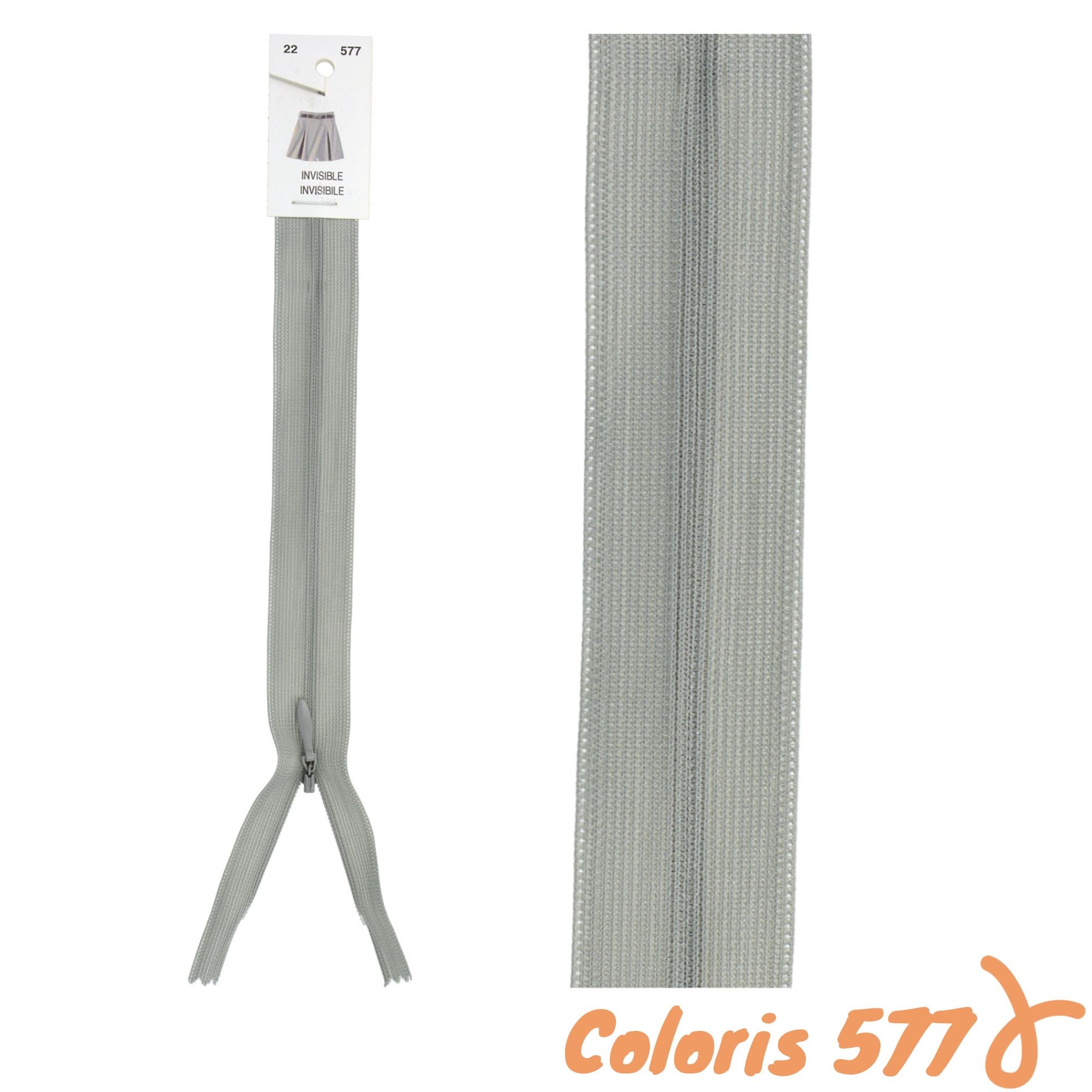 Zip invisibles réglables - 22 à 40 cm