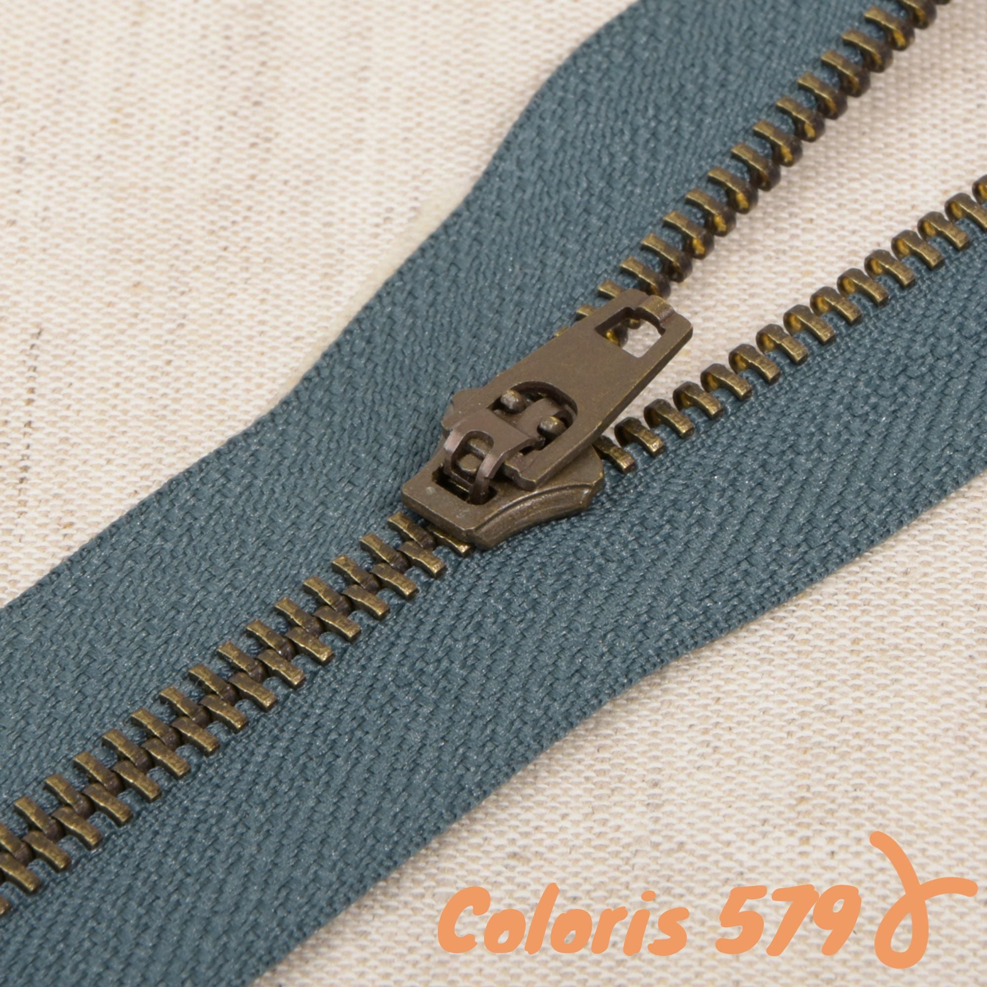Zip non-séparable métal poche ou pantalon - 10 cm