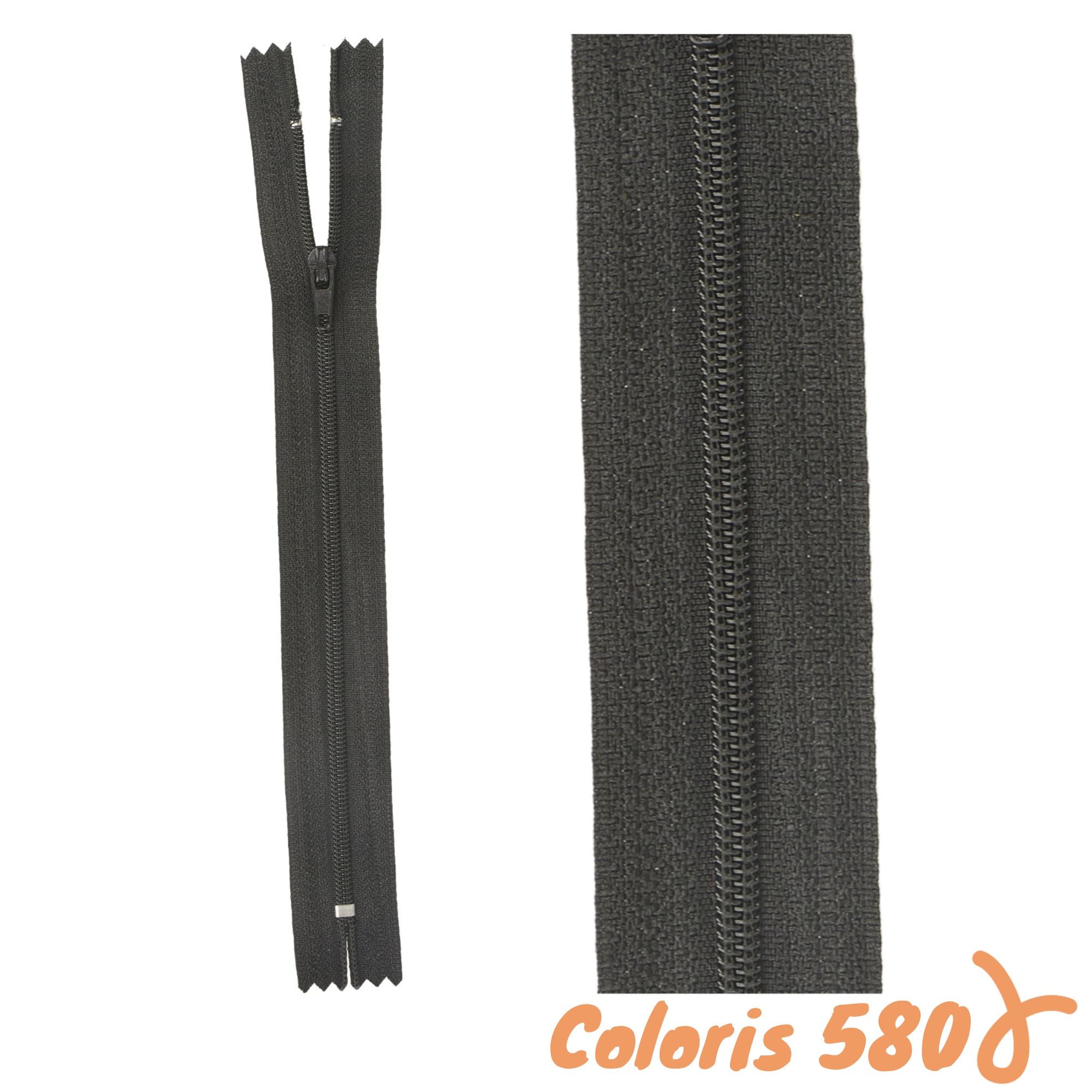 Zip non-séparable - 30 cm