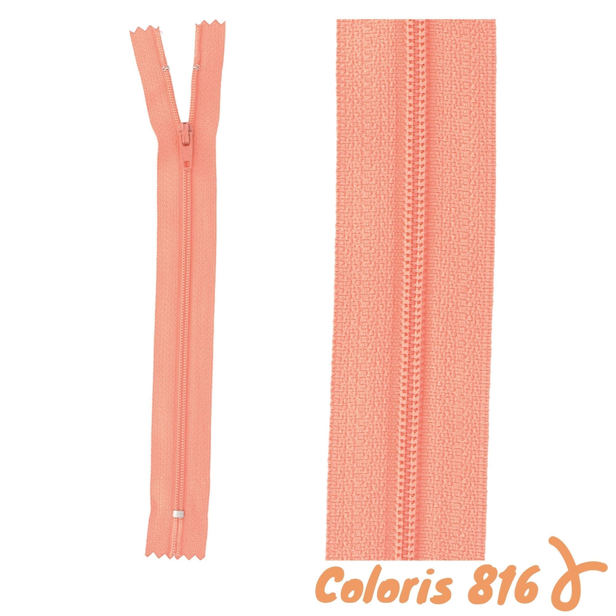 Zip non-séparable - 18 cm