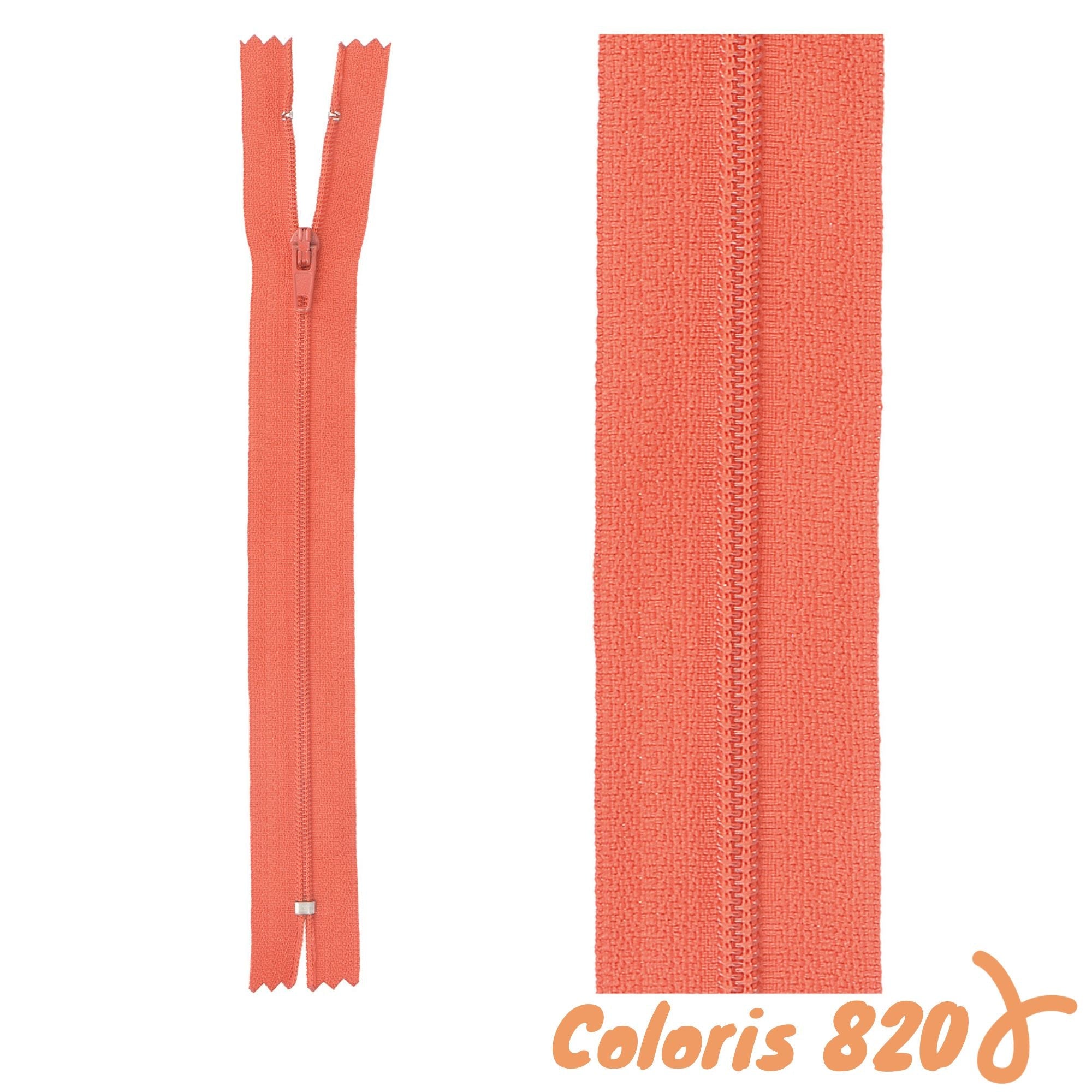 Zip non-séparable - 12 cm