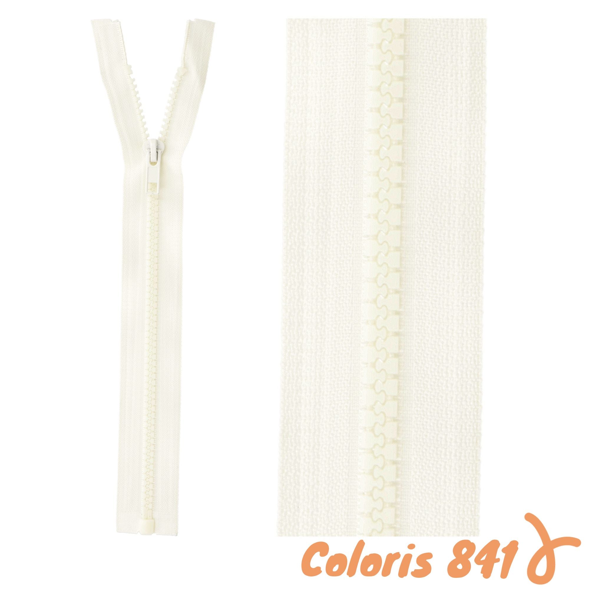 Zip séparable double curseur - 65 cm