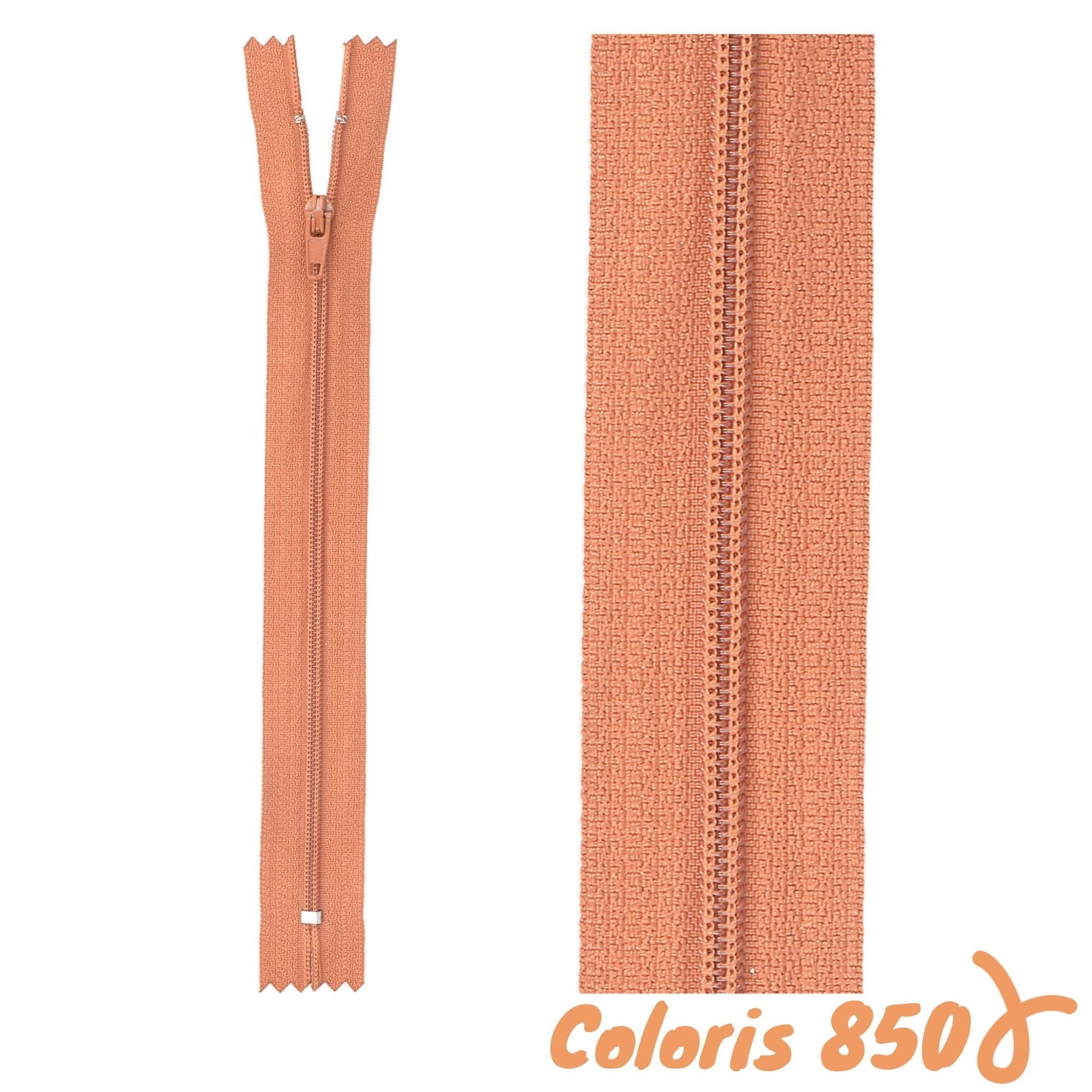 Zip non-séparable - 60 cm