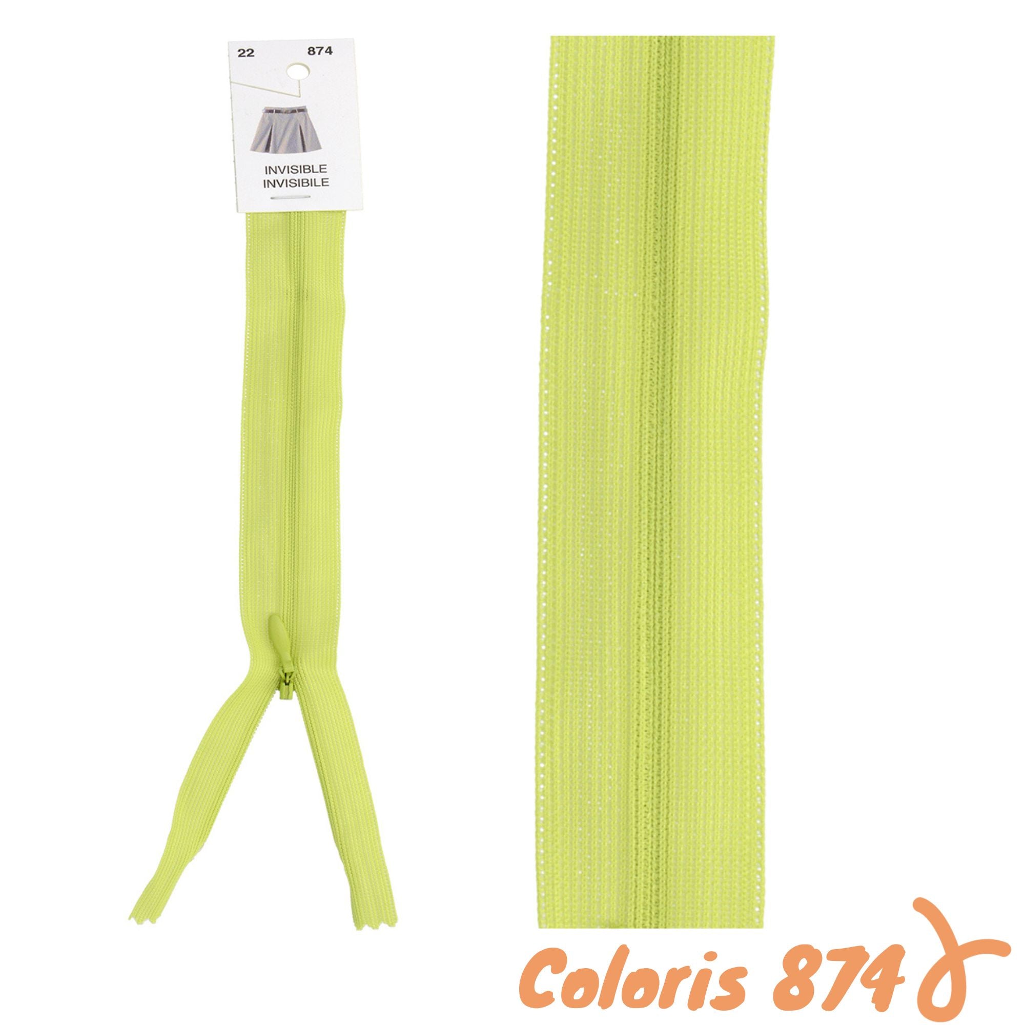 Zip invisibles réglables - 40 à 60 cm