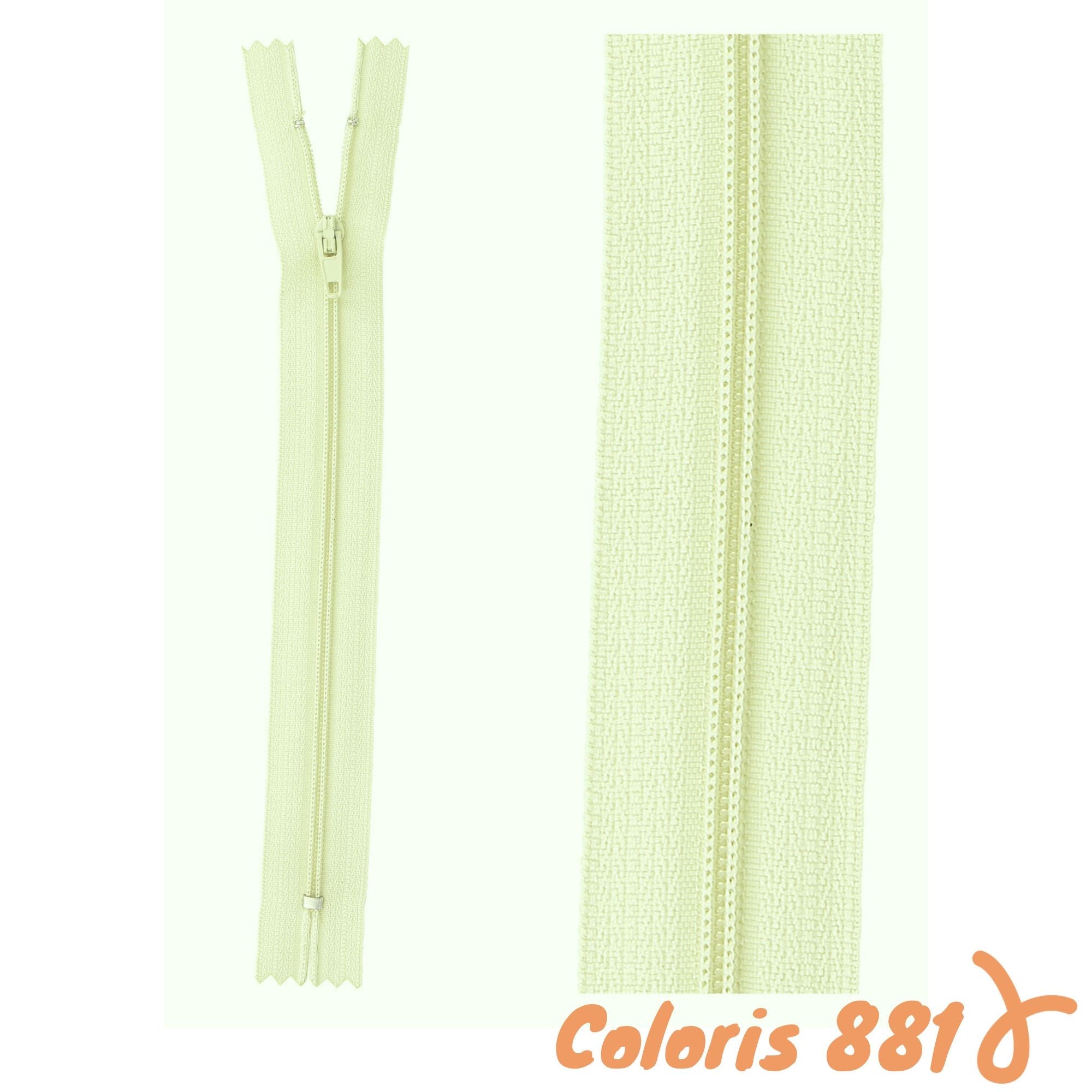 Zip non-séparable - 12 cm
