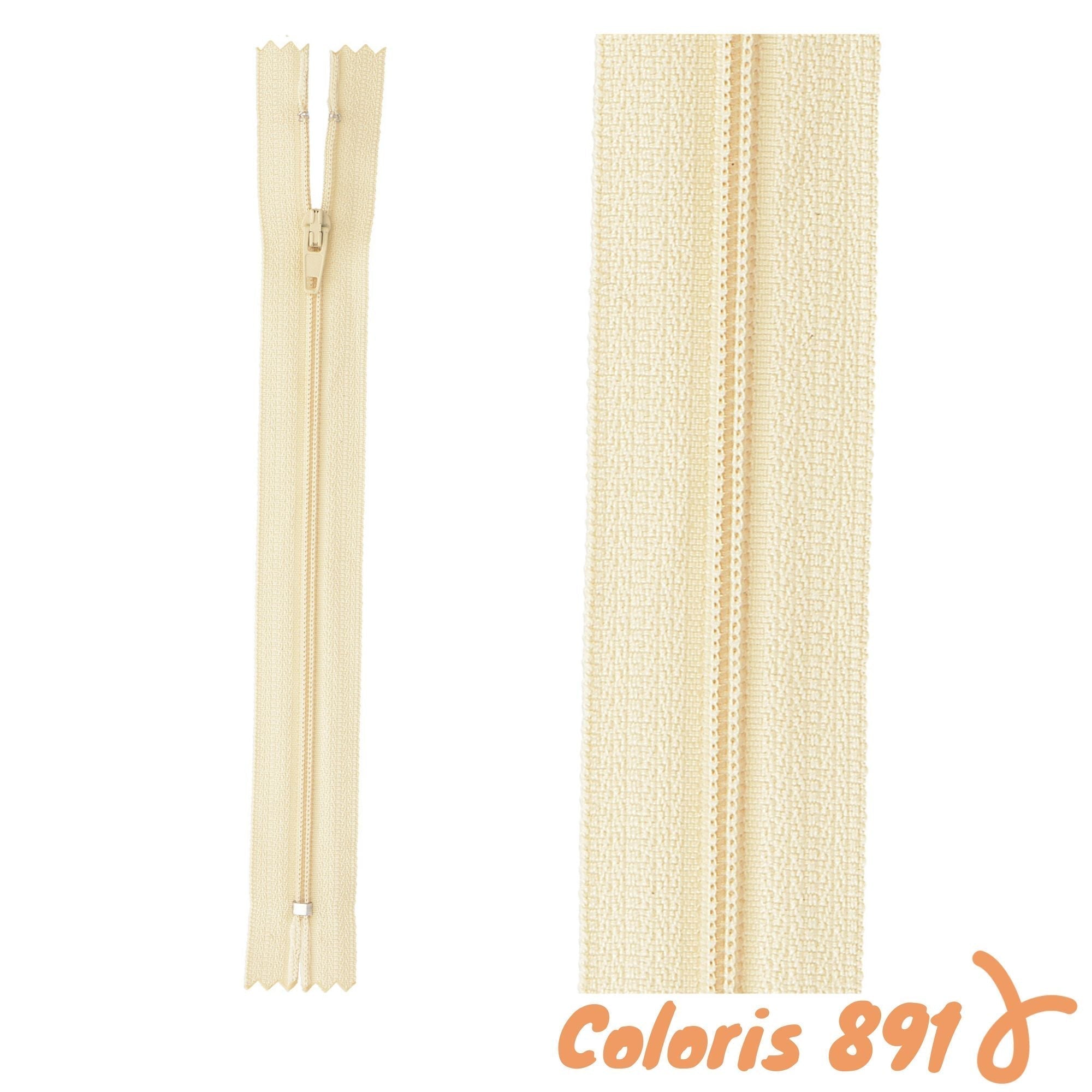 Zip non-séparable - 18 cm