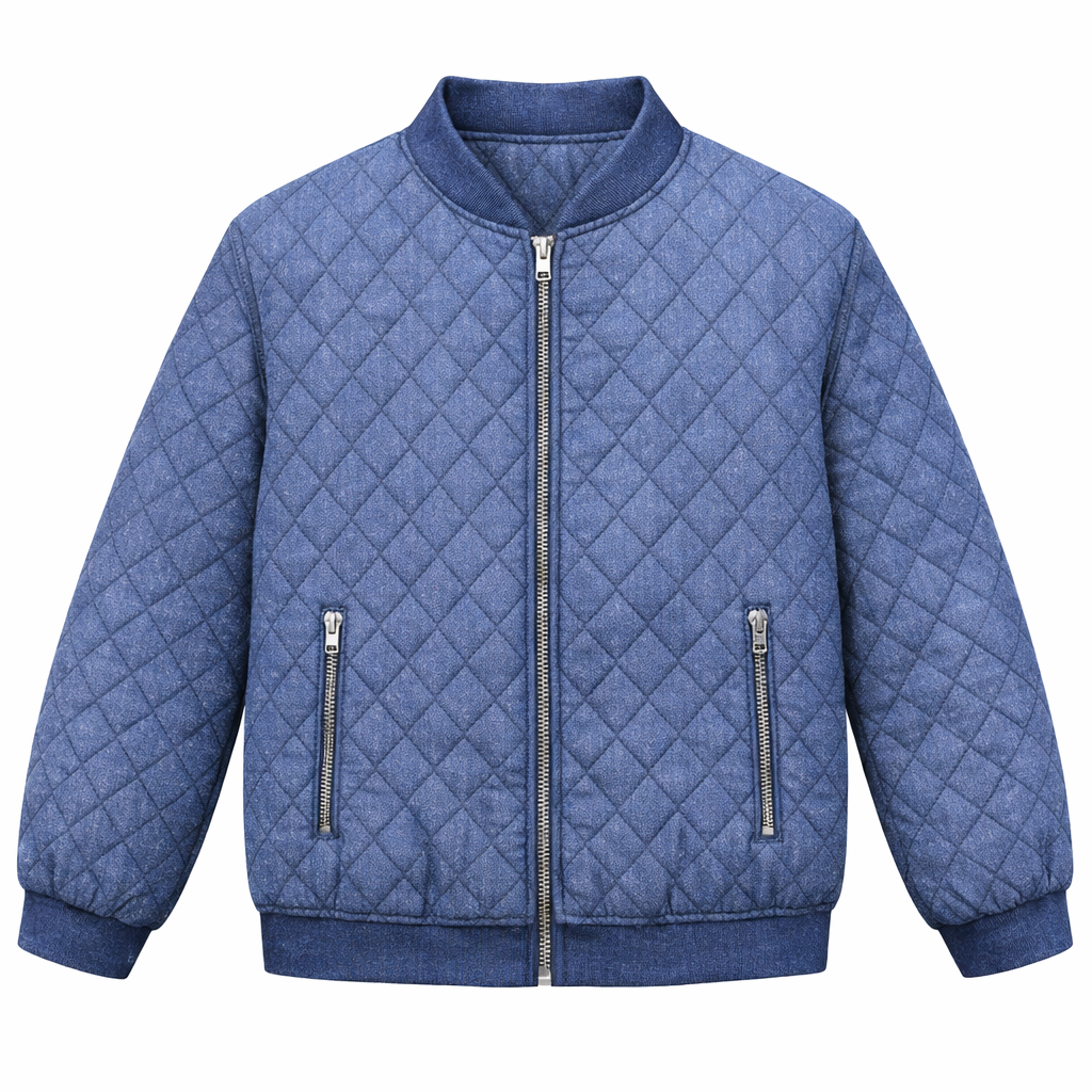 Jeans matelassé - Bleu moyen