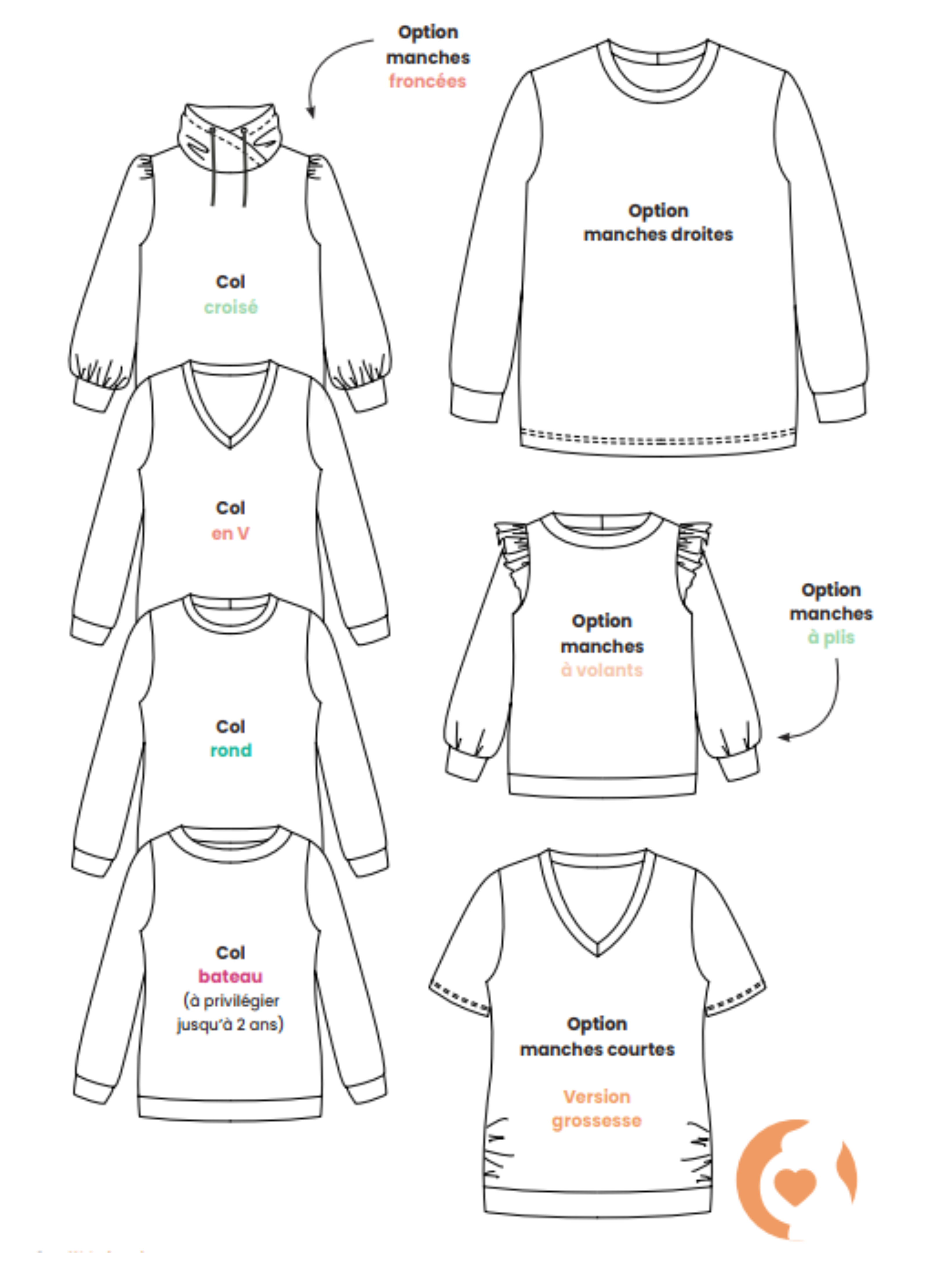 CACAO - LE sweat / t-shirt multi-options - PACK FAMILLE