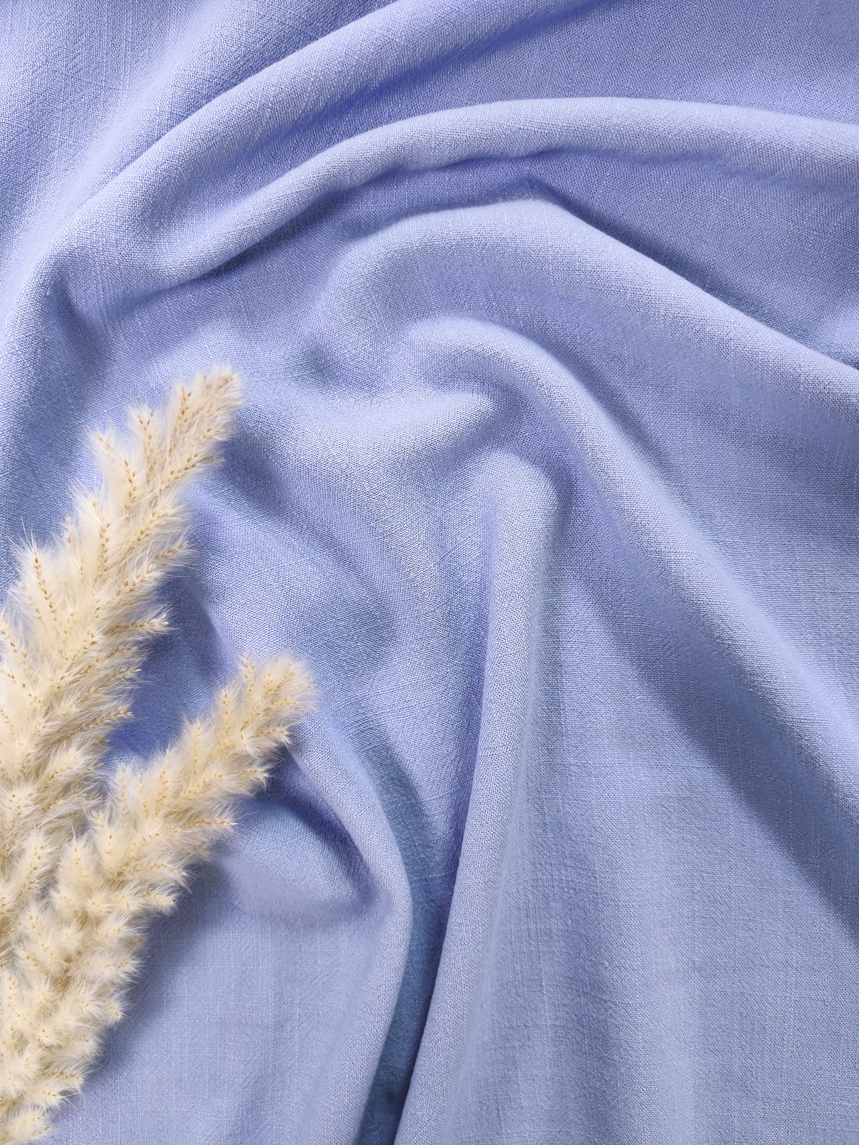 Lin viscose - Bleu chemise