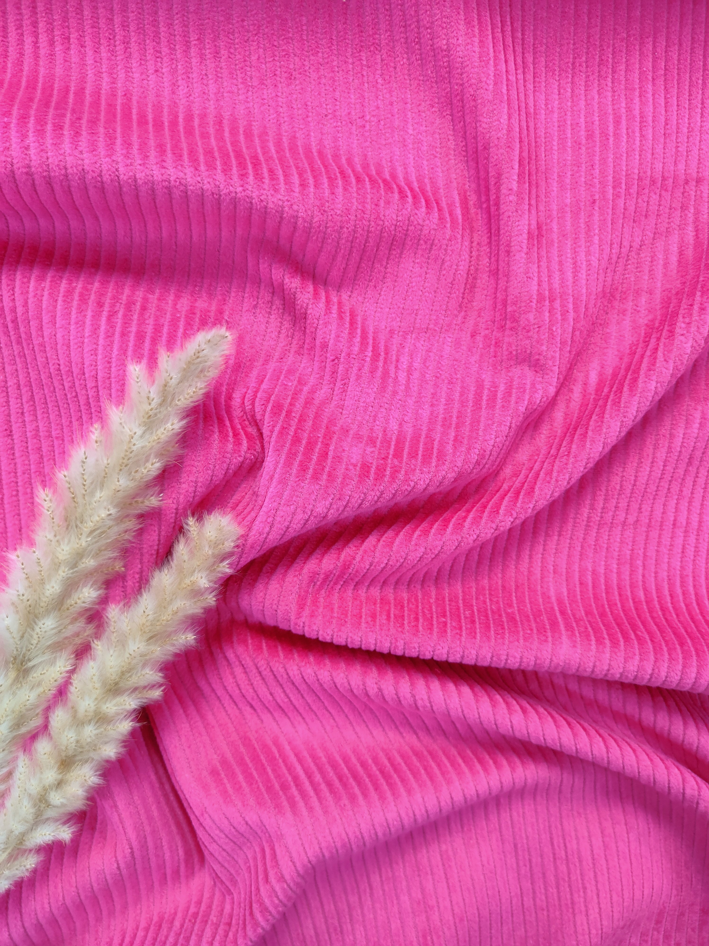 Velours côtelé lavé - Fuchsia