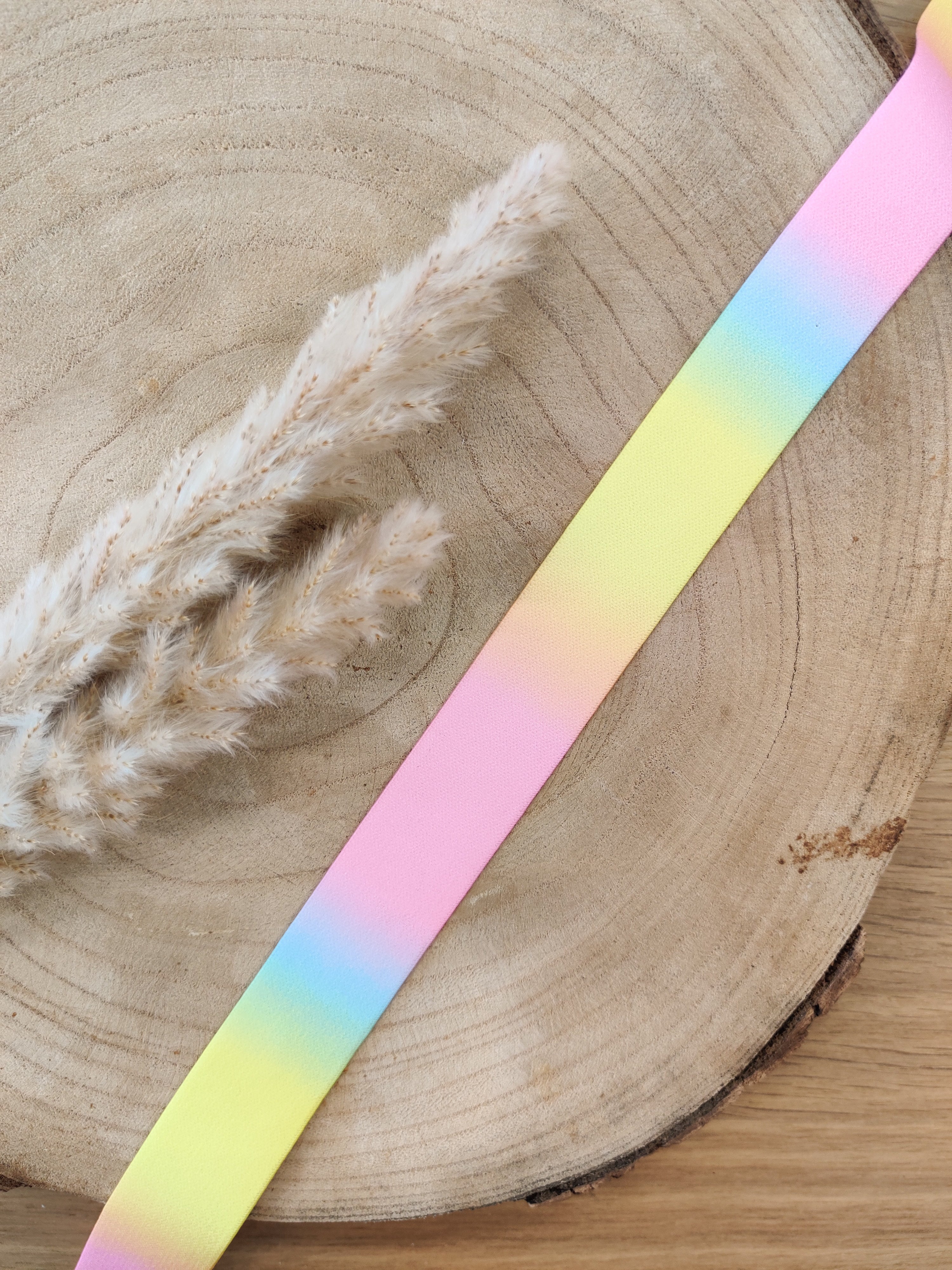 Élastique doux 25 mm - Couleur licorne