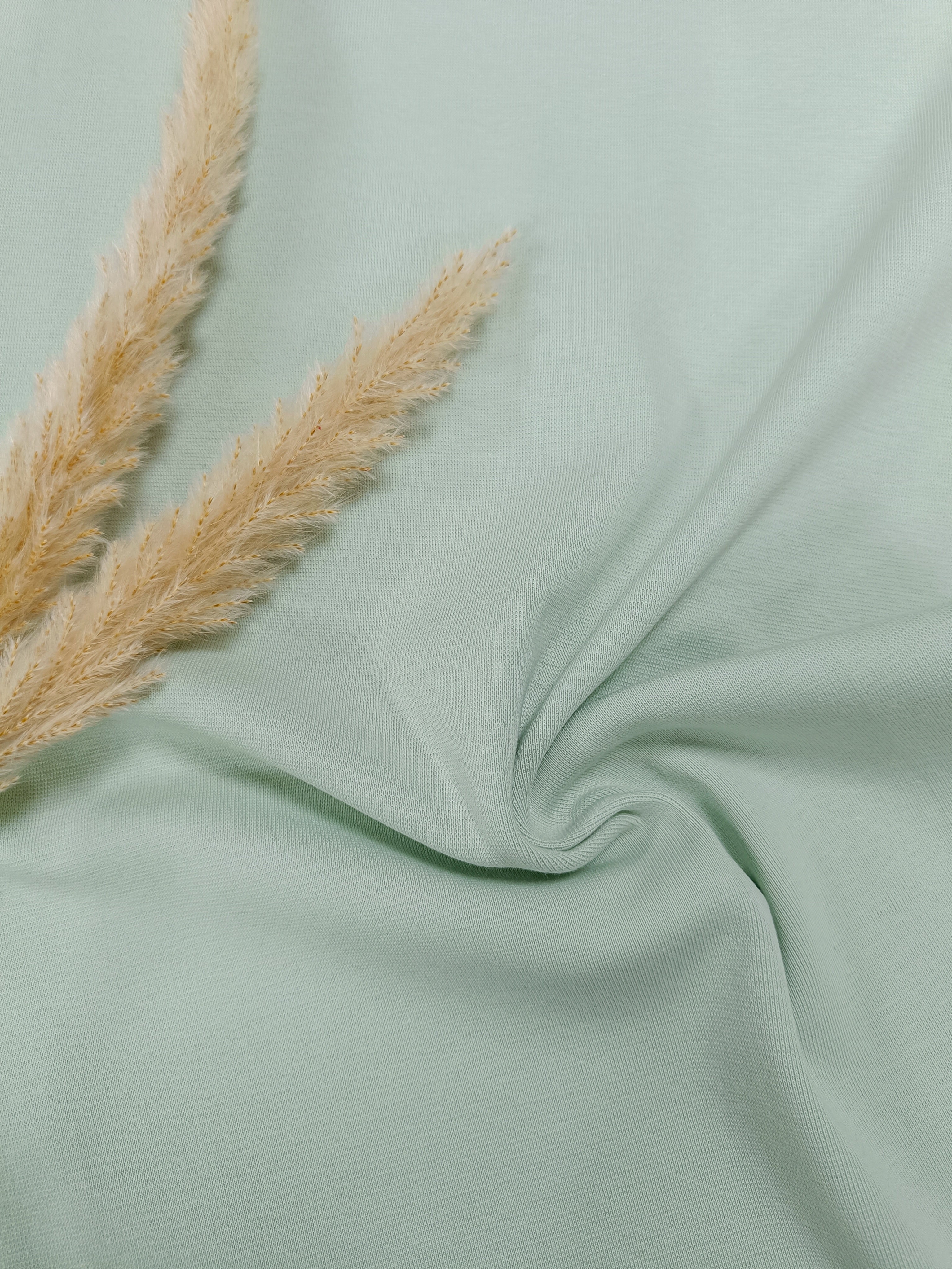 French terry BIO - Menthe Claire