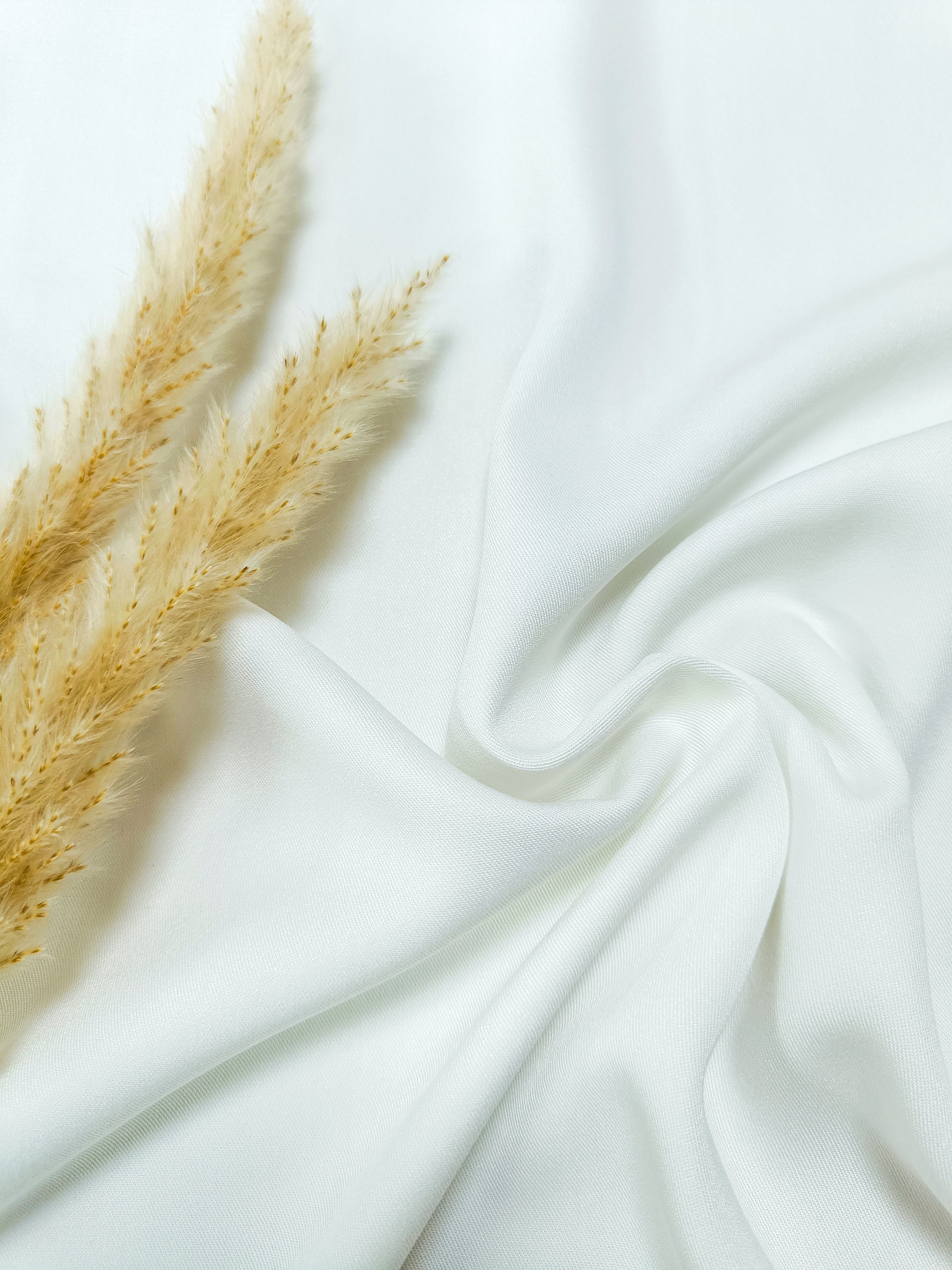 Twill de viscose stretch - Blanc écru