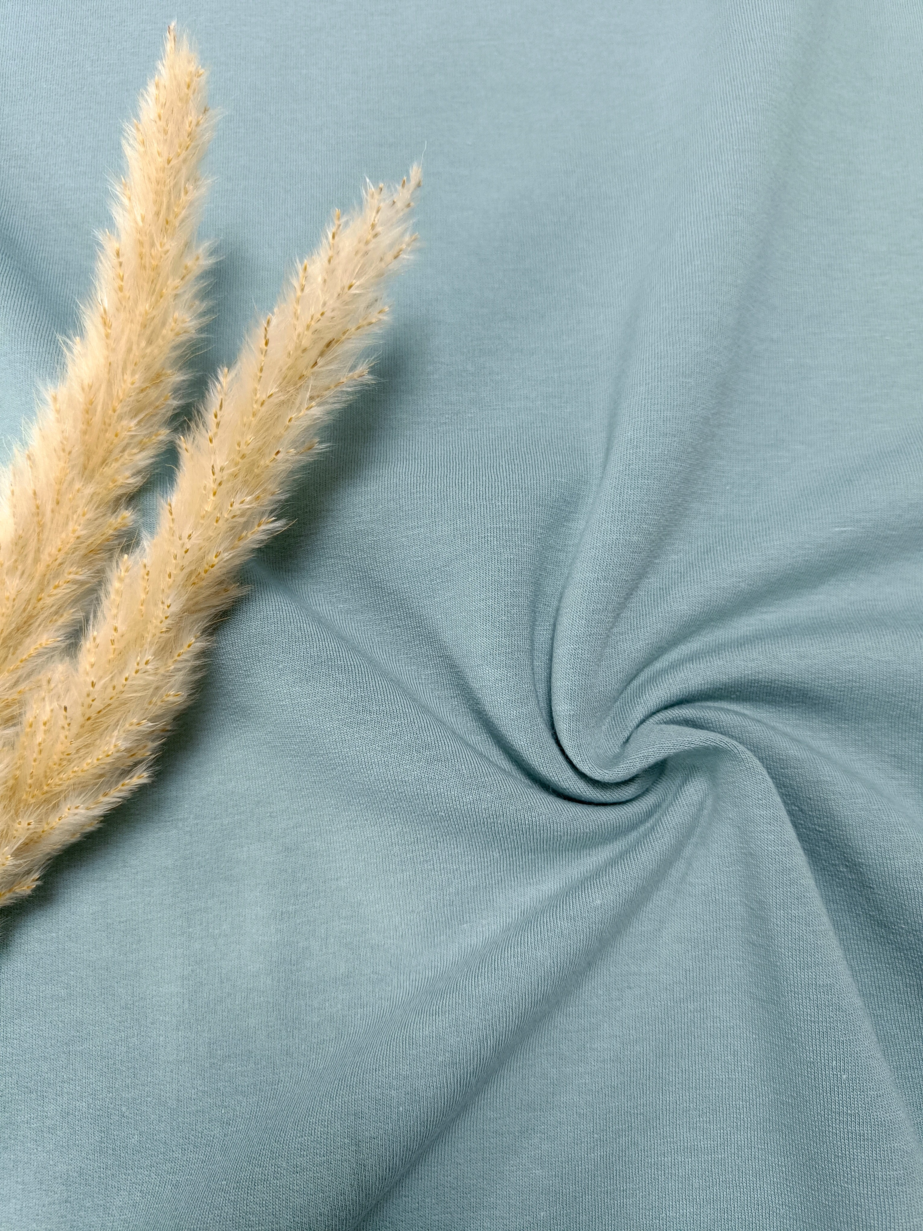 French terry BIO - Bleu gris vert