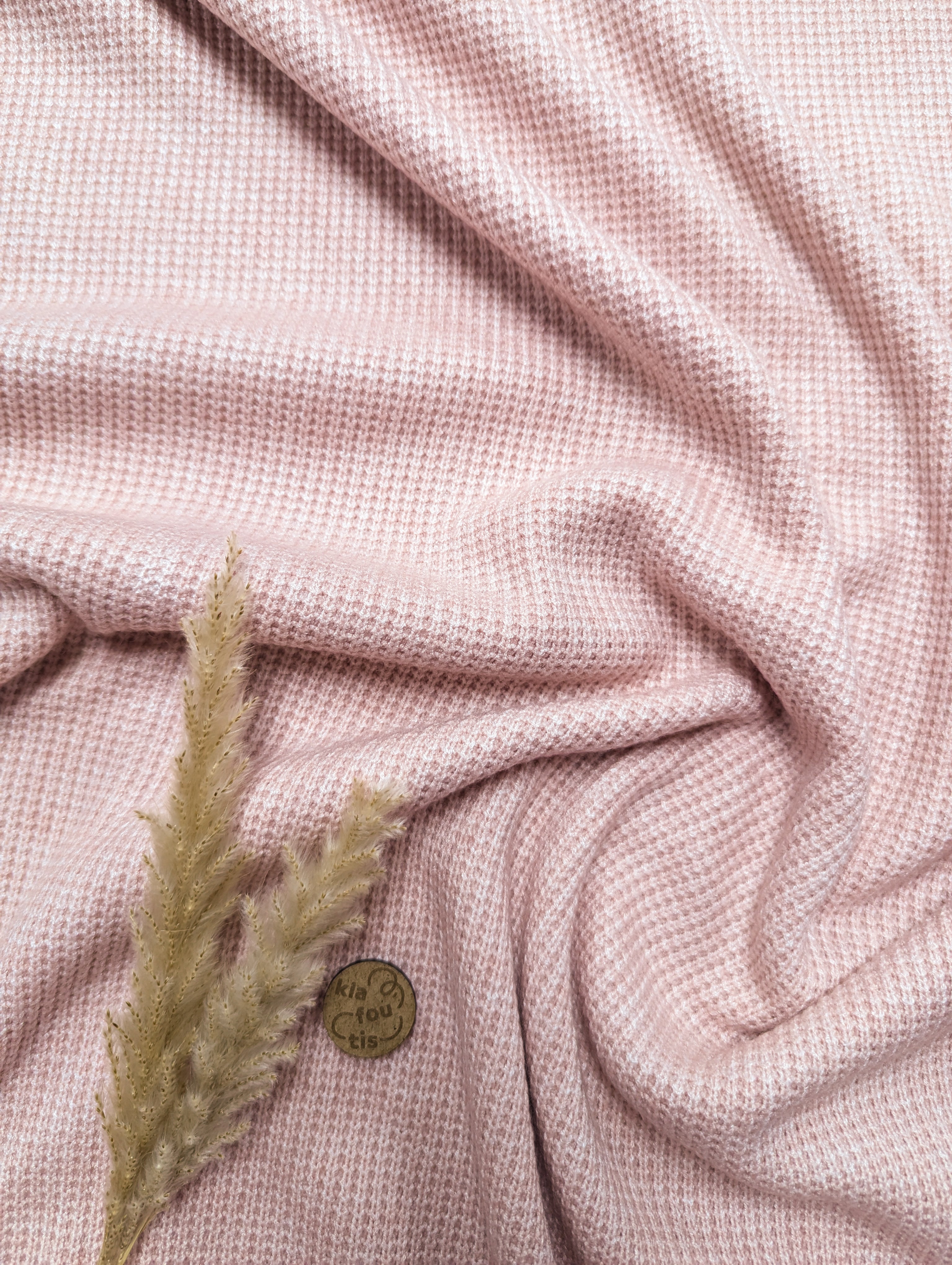 Maille tricot toute douce - rose nude