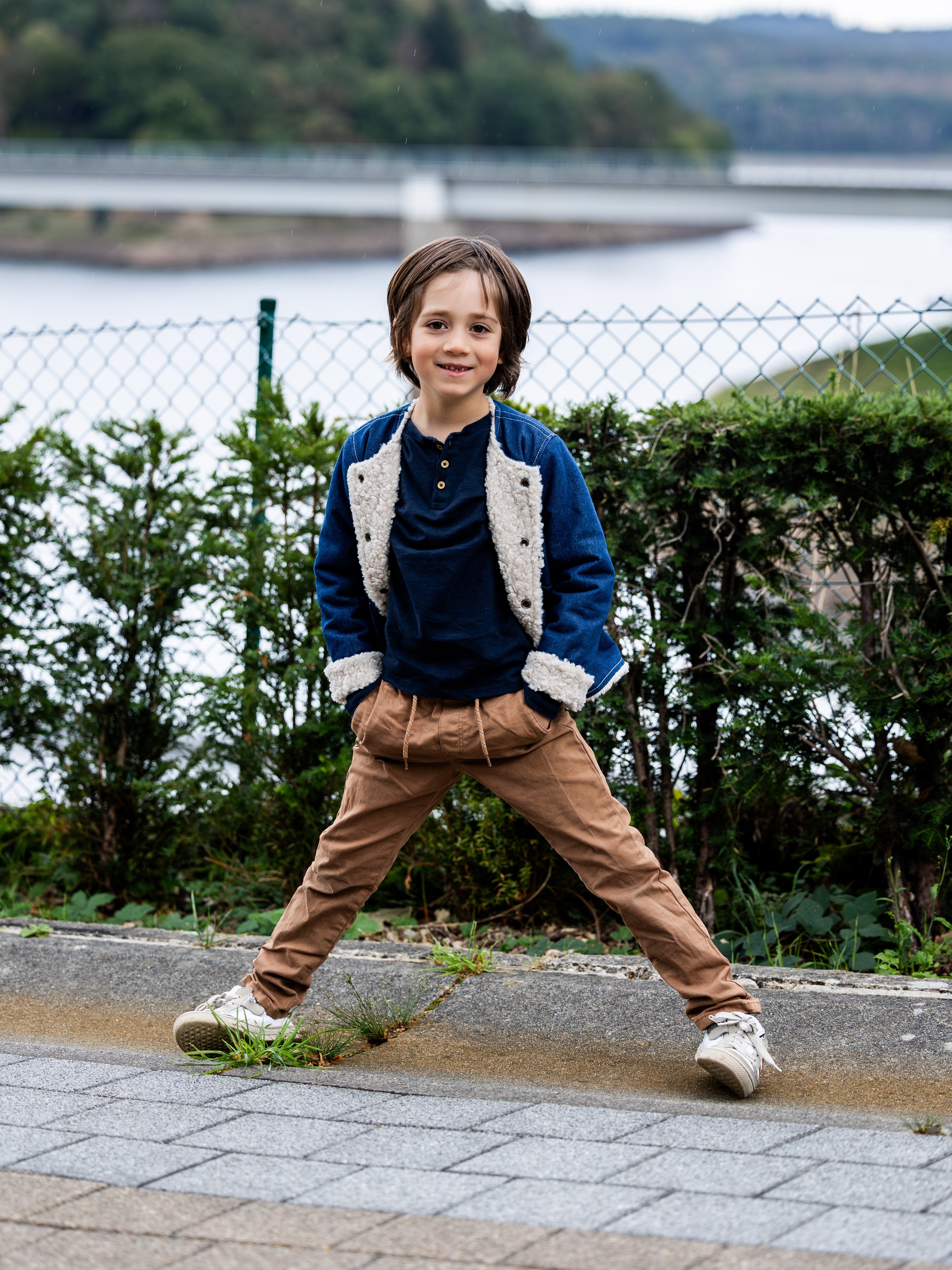 OLIVE : la veste/gilet réversible - ENFANT