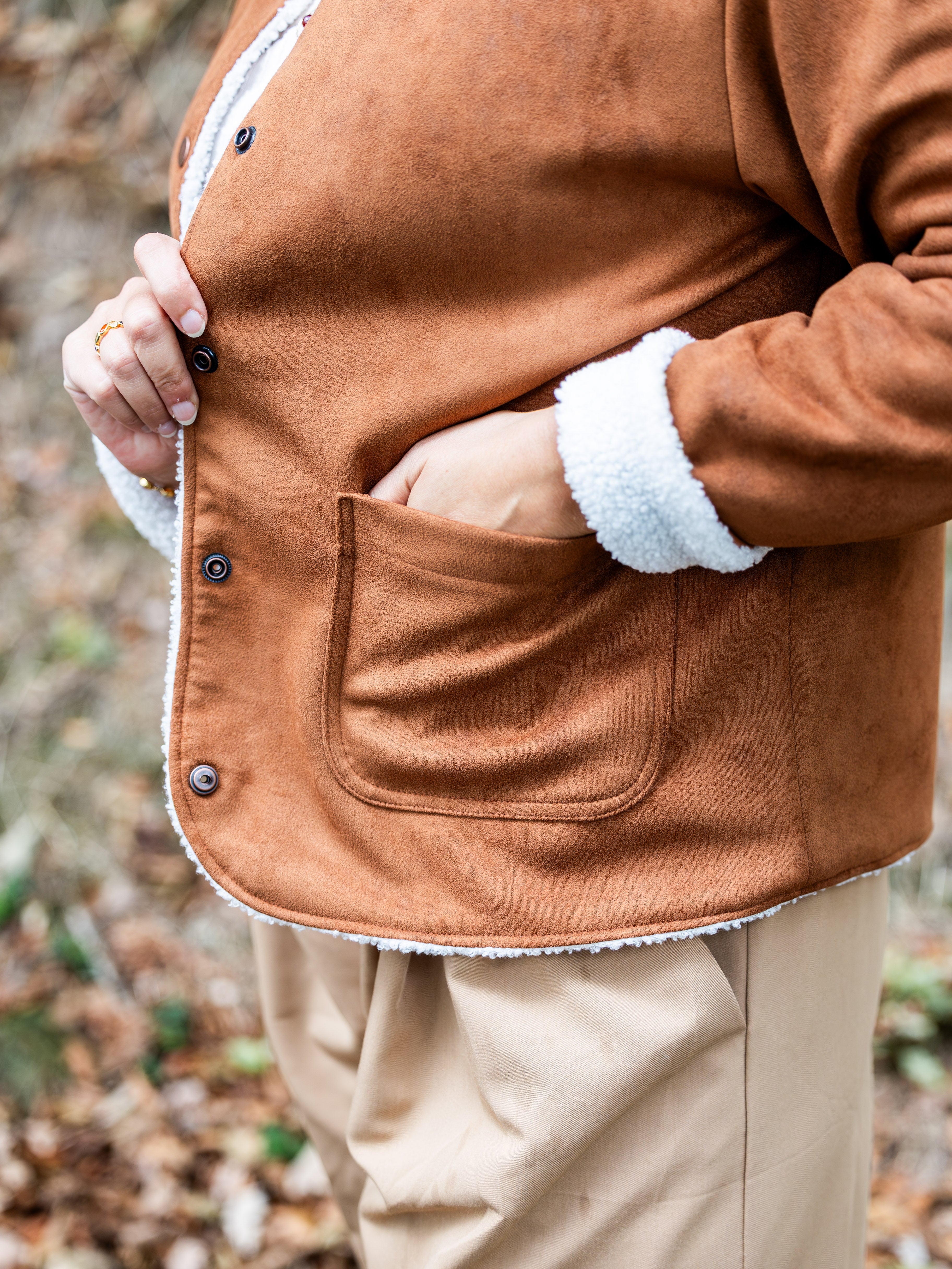 OLIVE : la veste/gilet réversible - ENFANT