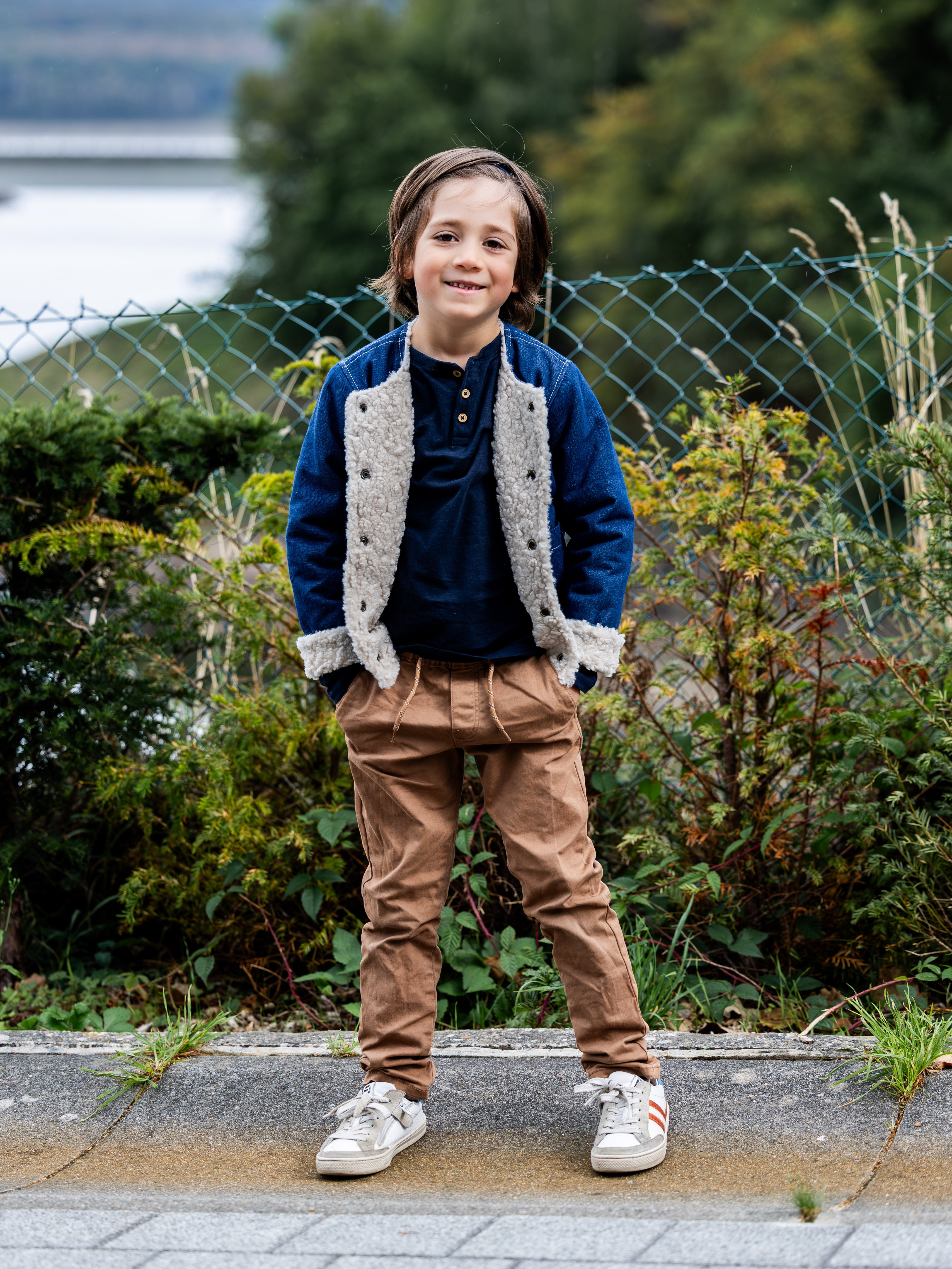 OLIVE : la veste/gilet réversible - ENFANT