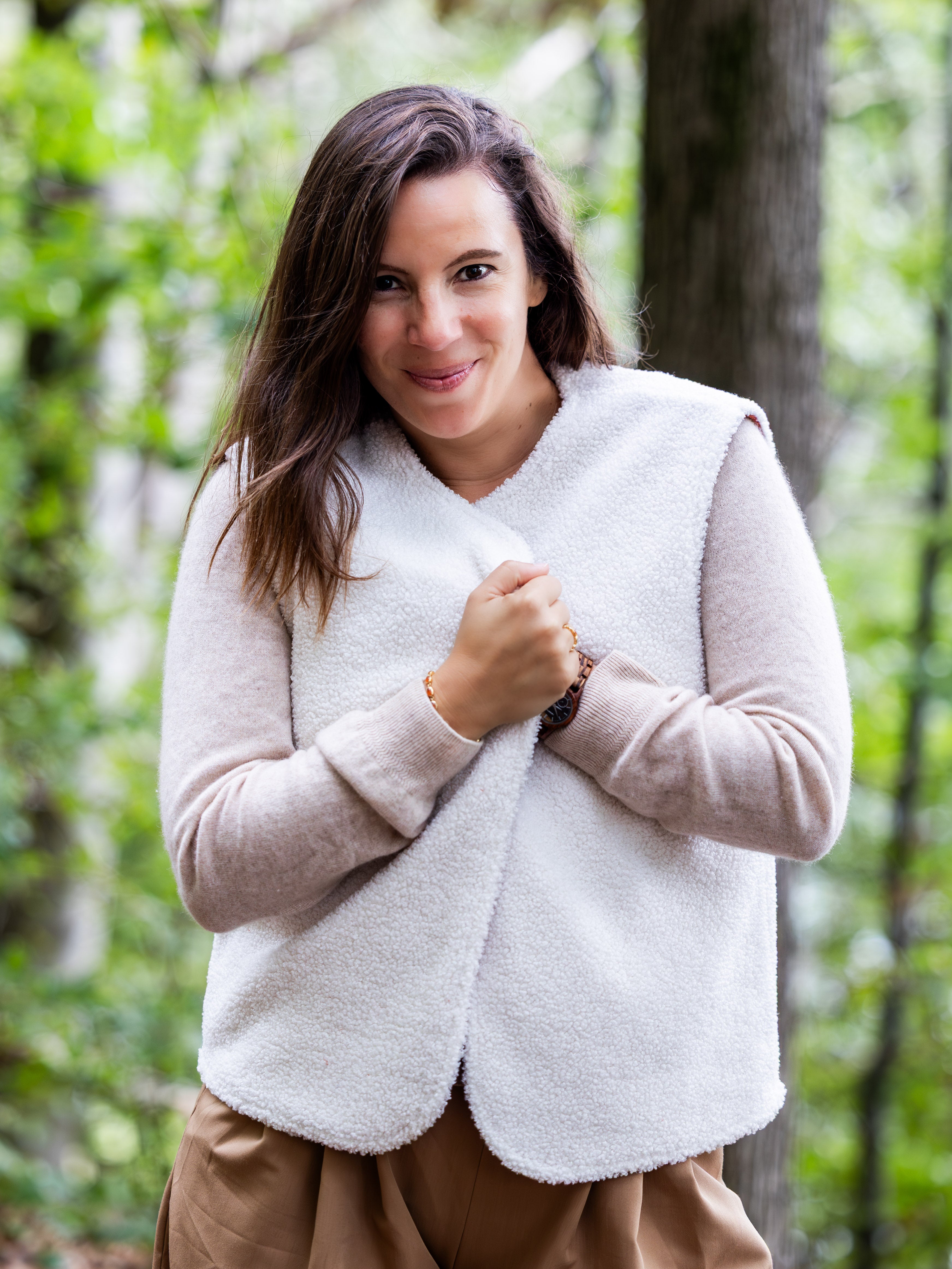 OLIVE : la veste/gilet réversible - ENFANT