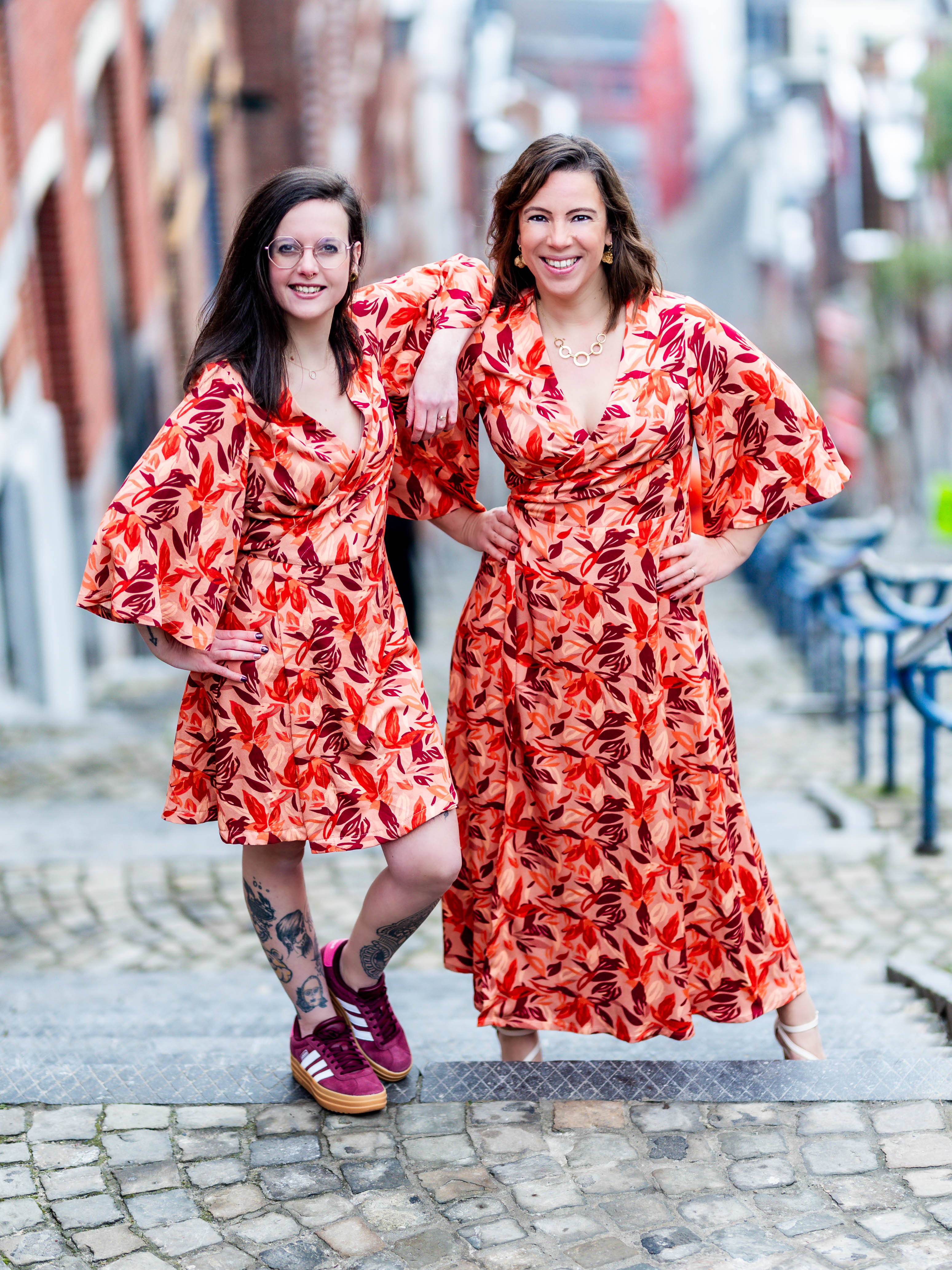 MANDARINE : la robe / blouse portefeuille - PACK FAMILLE