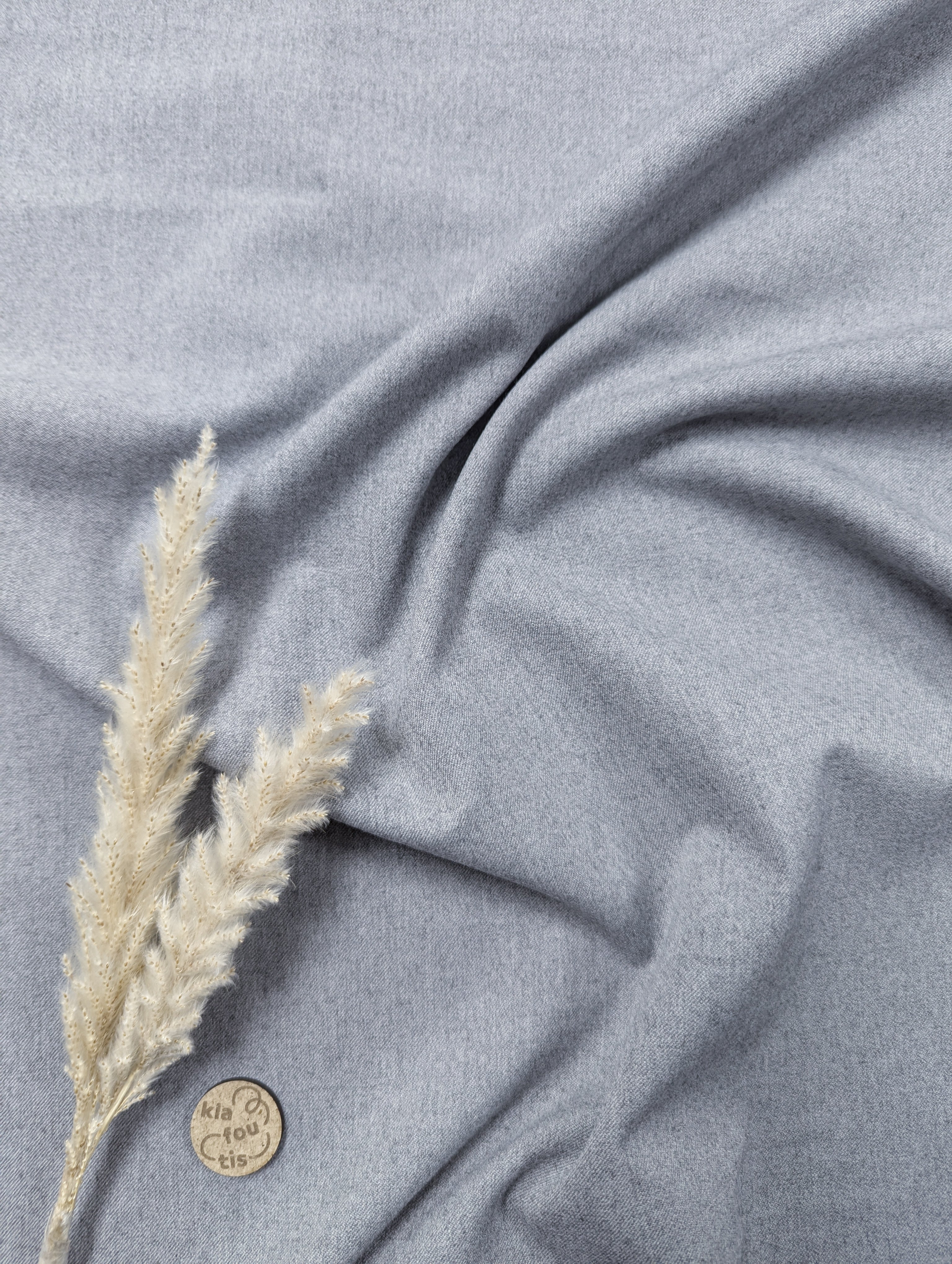 Gabardine de viscose stretch - Gris clair chiné