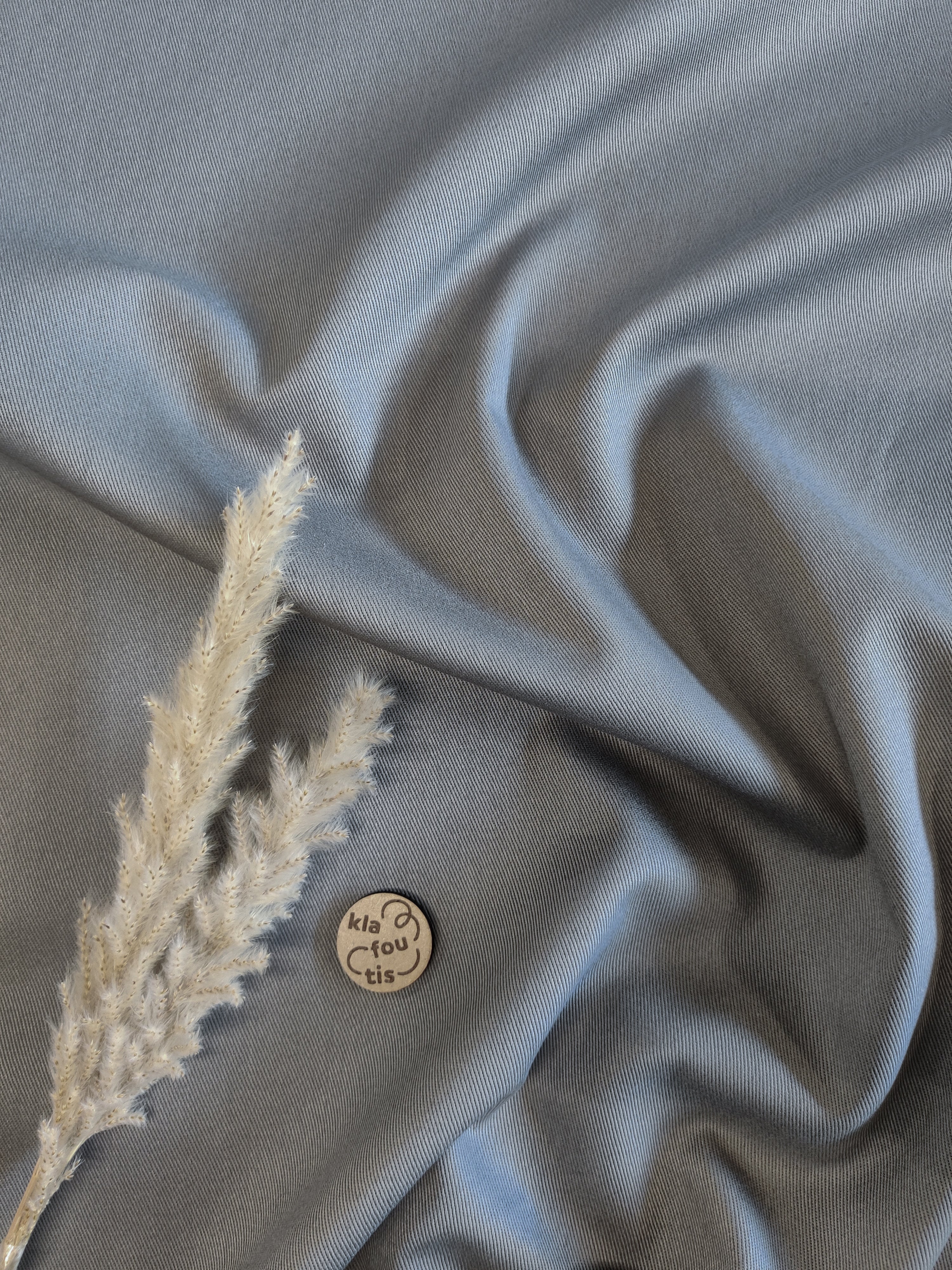 Sergé de coton - Gris moyen