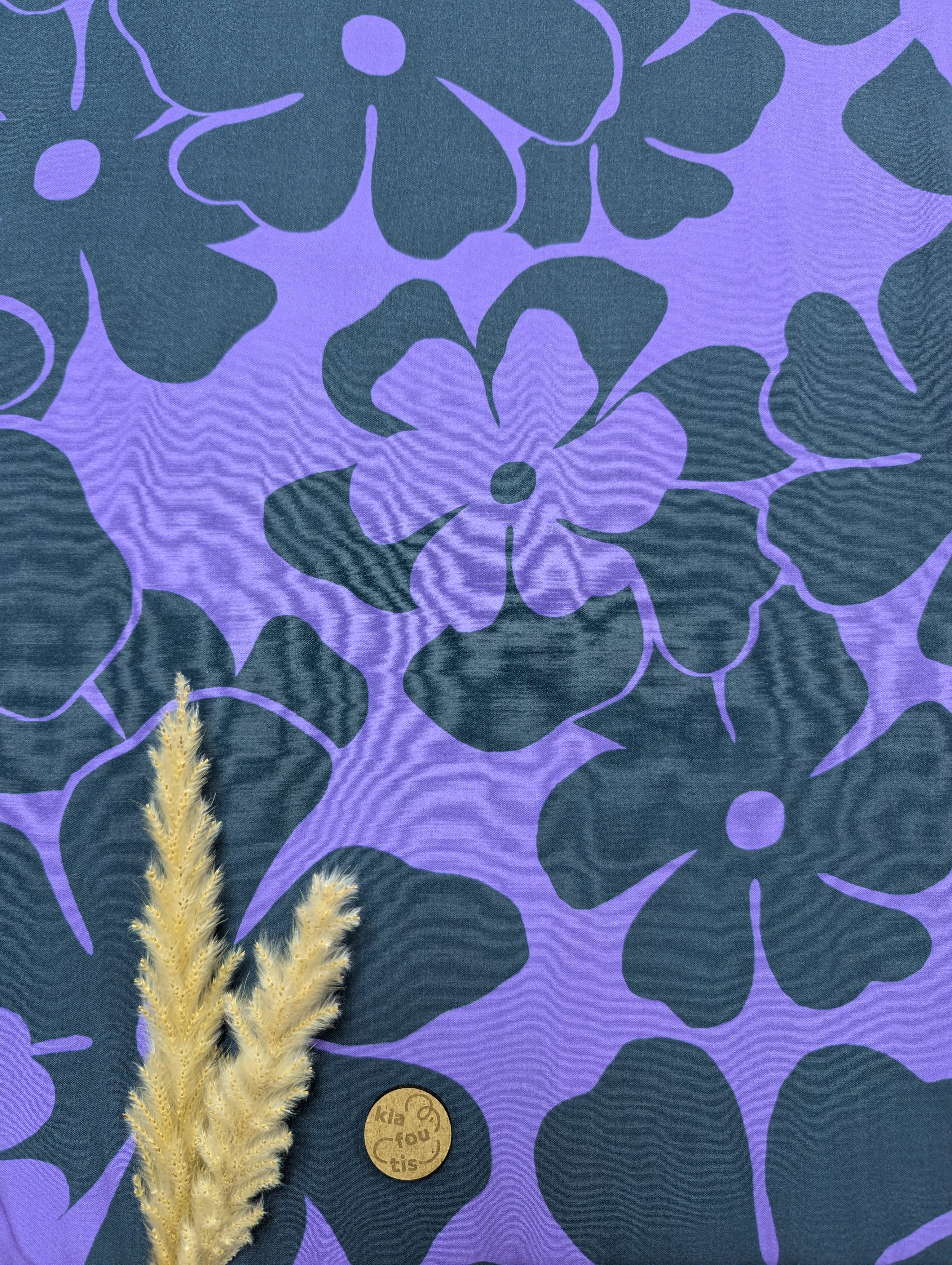 Popeline de viscose bleue - duochrome