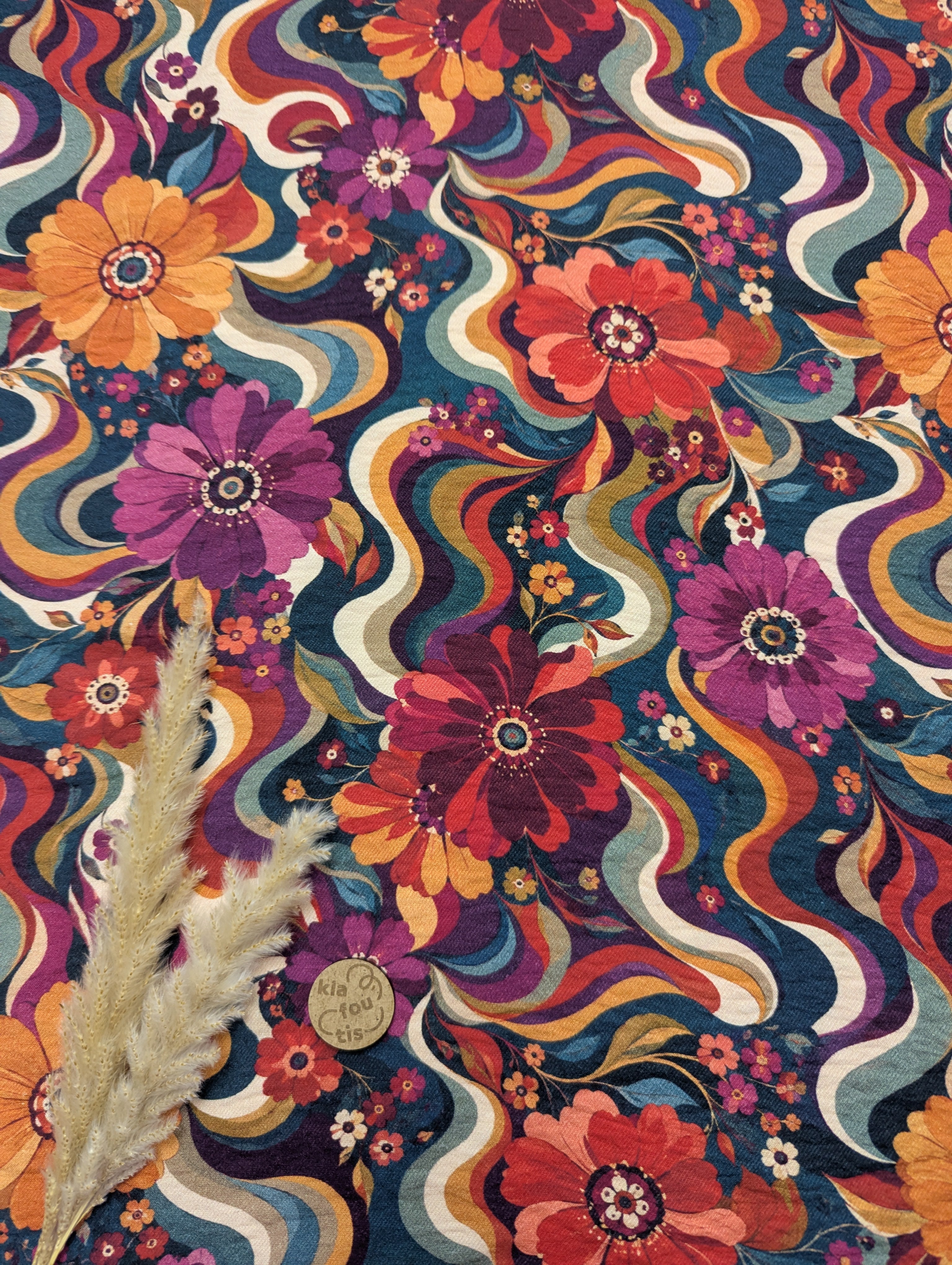 Gabardine de viscose légère - joli effet rétro pop