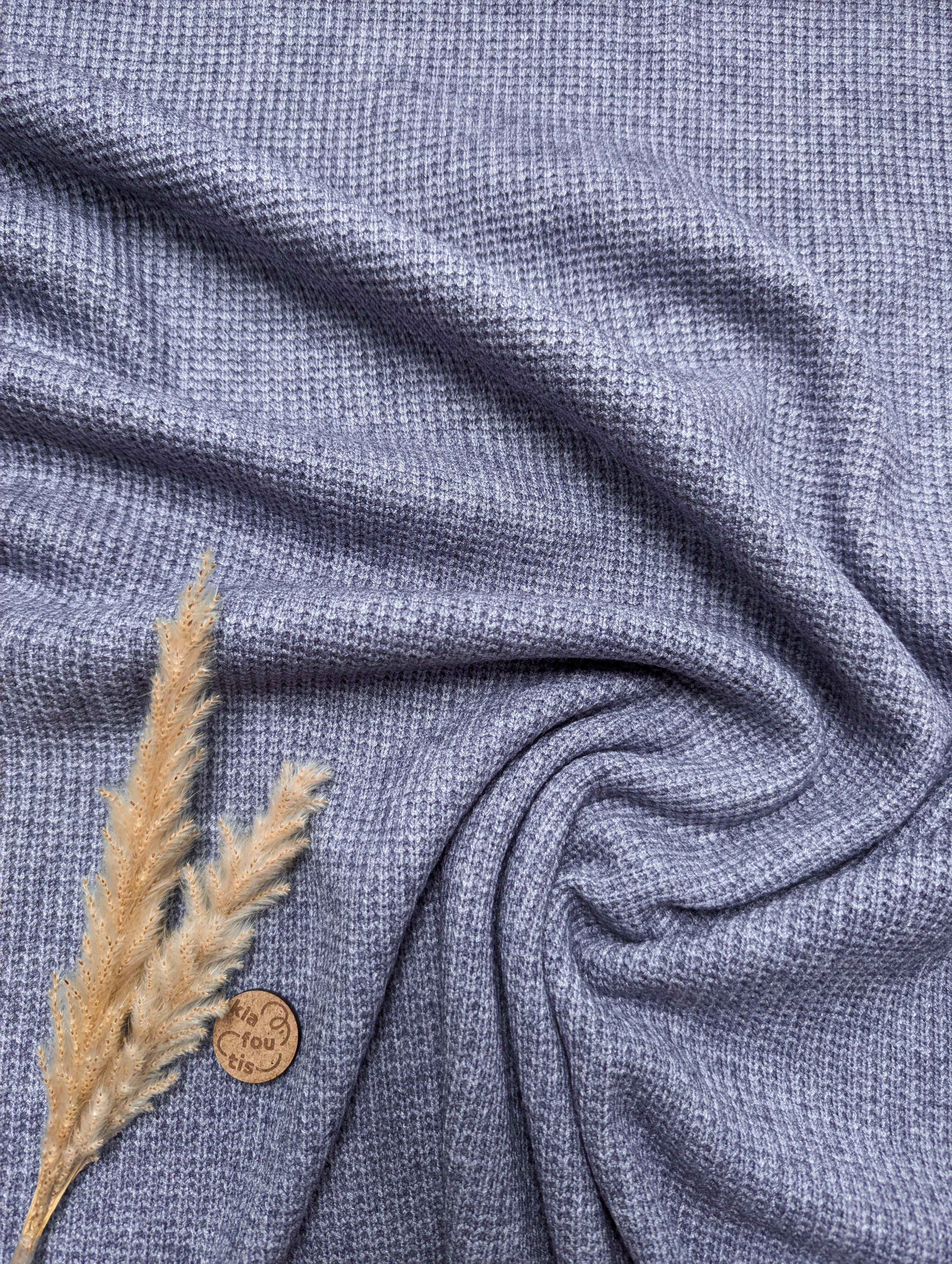 Maille tricot toute douce - bleu marine chiné