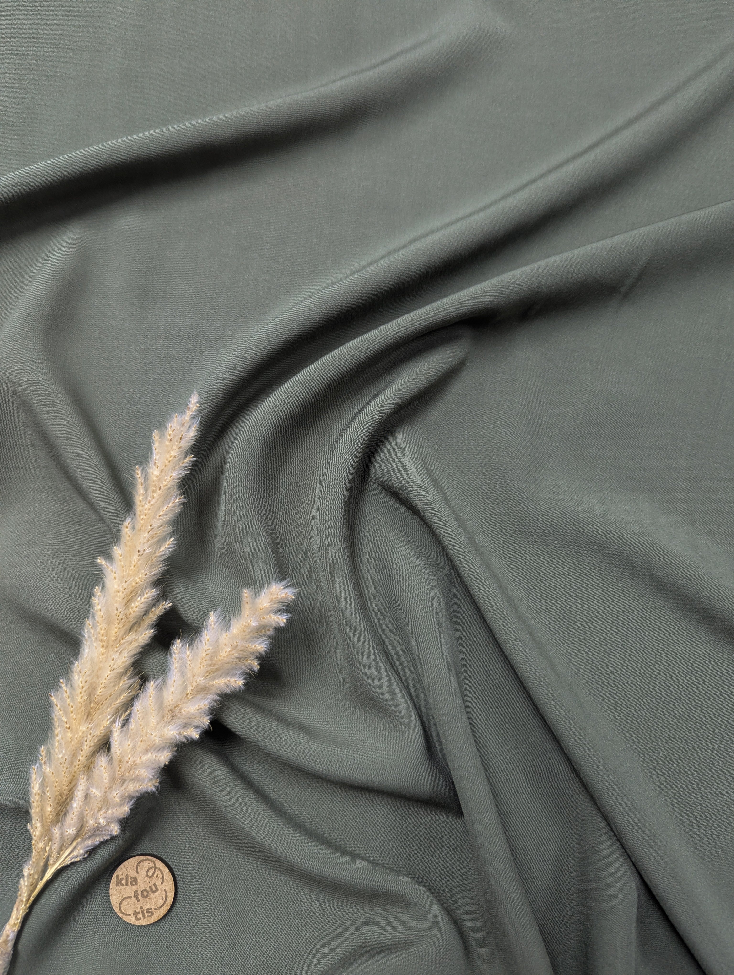 Popeline de viscose - Kaki clair