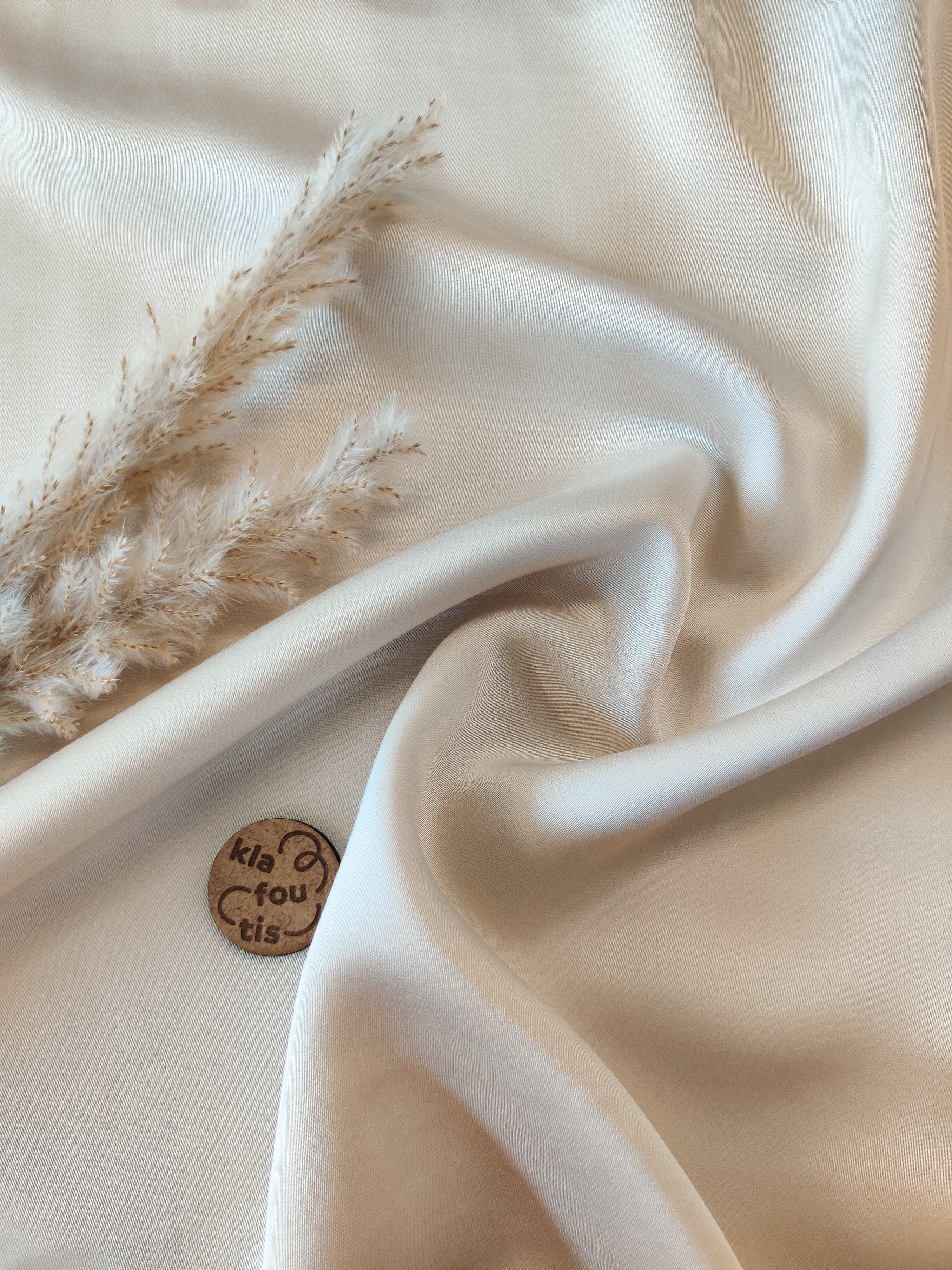 Satin de viscose - Ecru