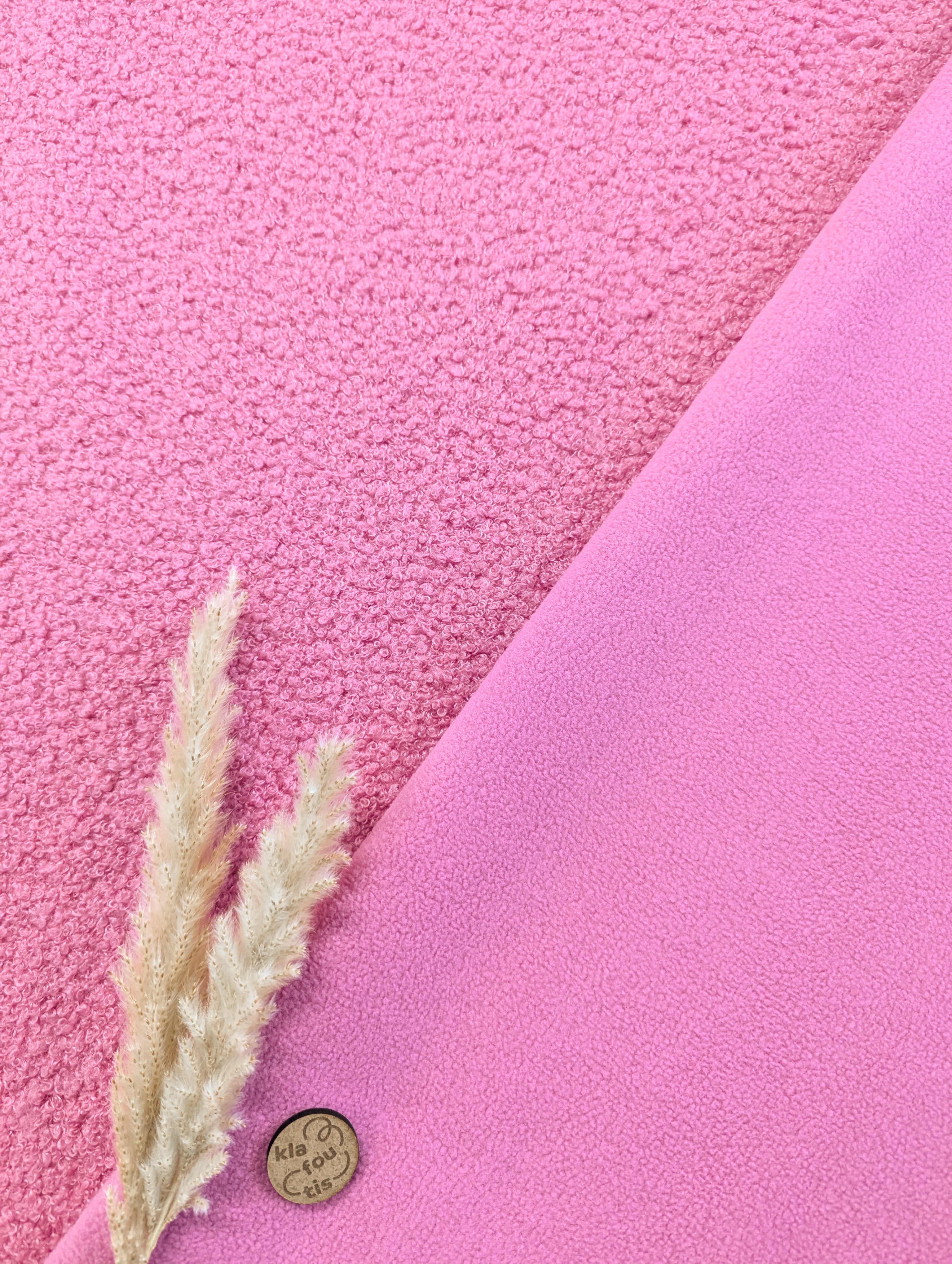 Teddy doublé polaire - rose girly