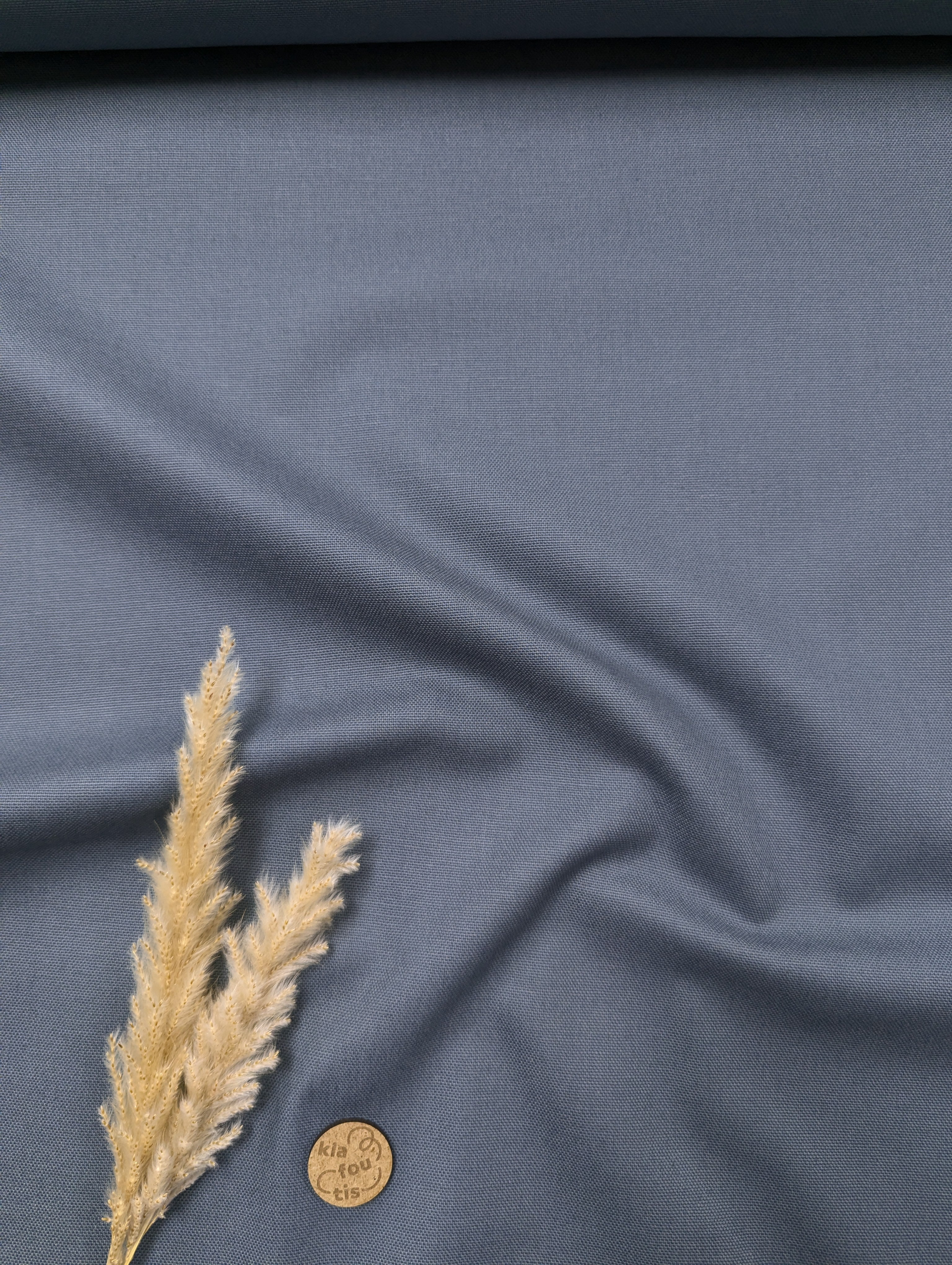 Canevas 100% coton - bleu gris