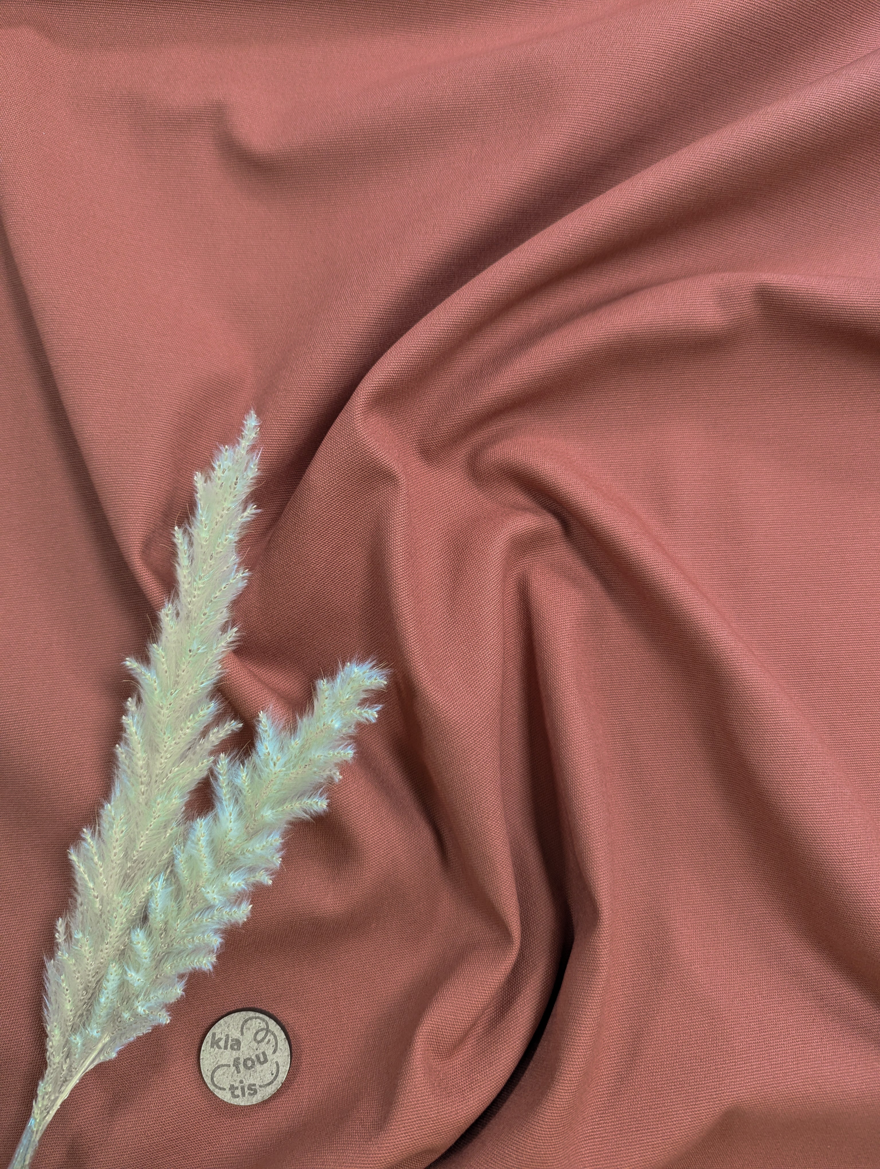 Chino de coton stretch - terracotta
